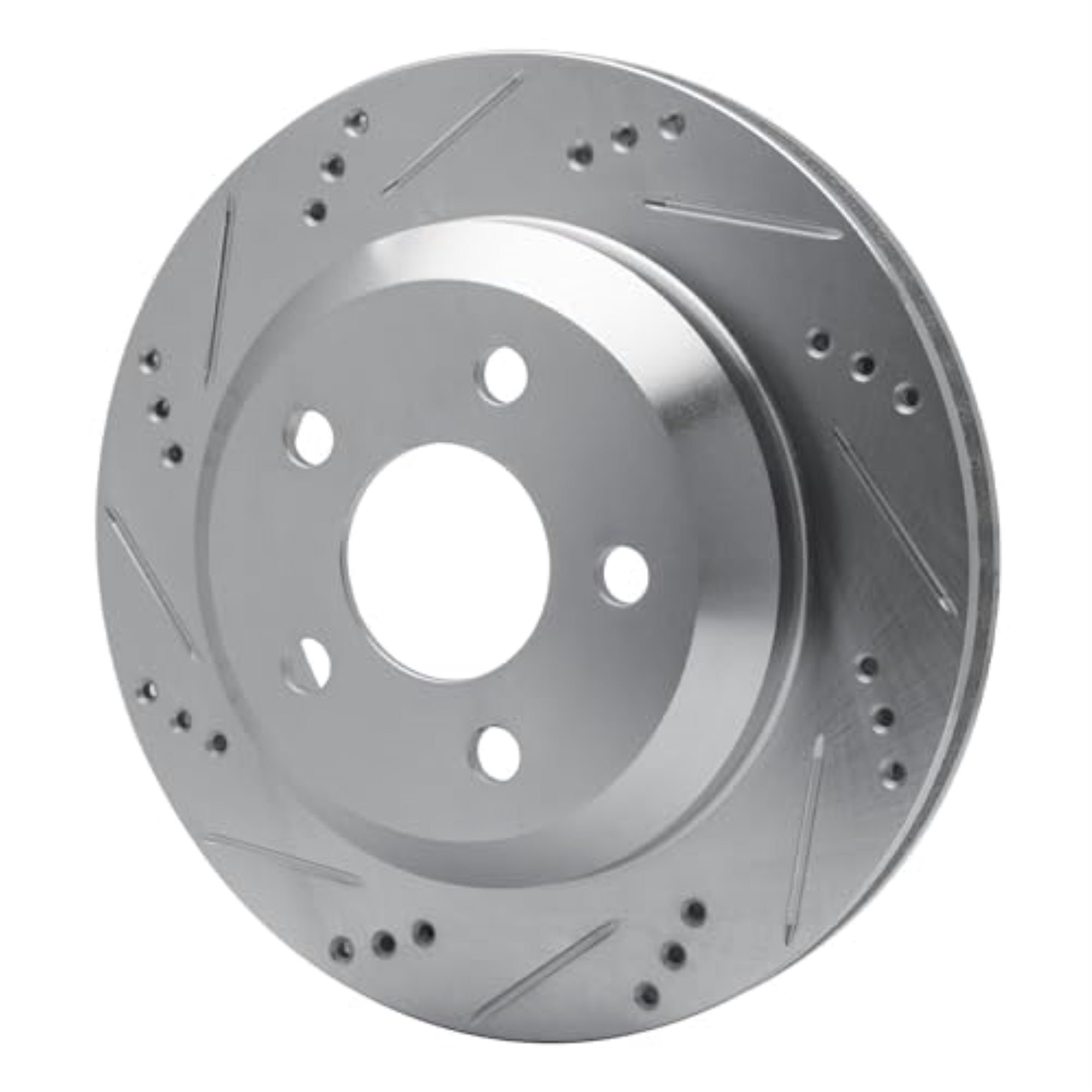 R1 Concepts Brake Rotor Drilled And Slotted Silver Edz-52013L