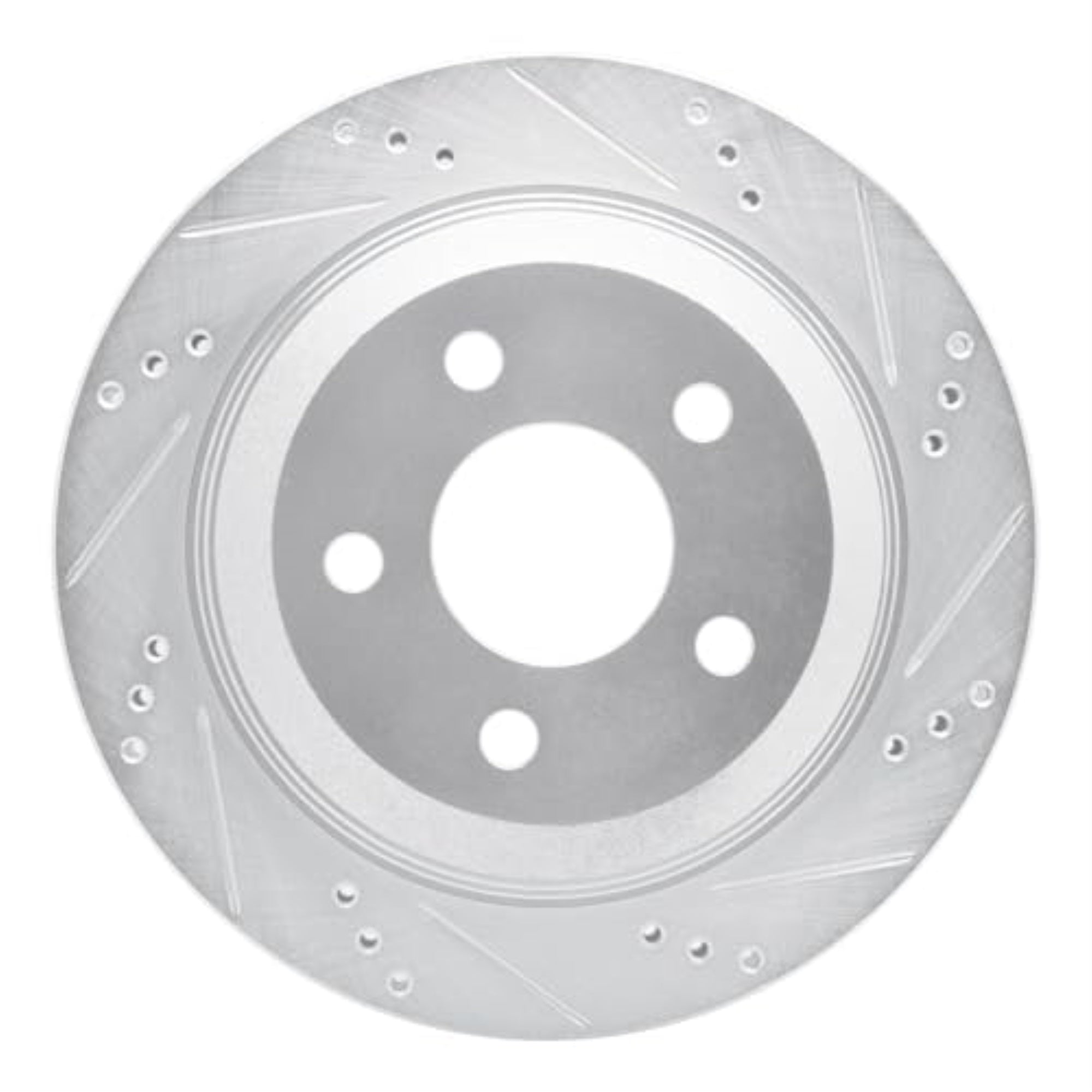 R1 Concepts Brake Rotor Drilled And Slotted Silver Edz-52013R