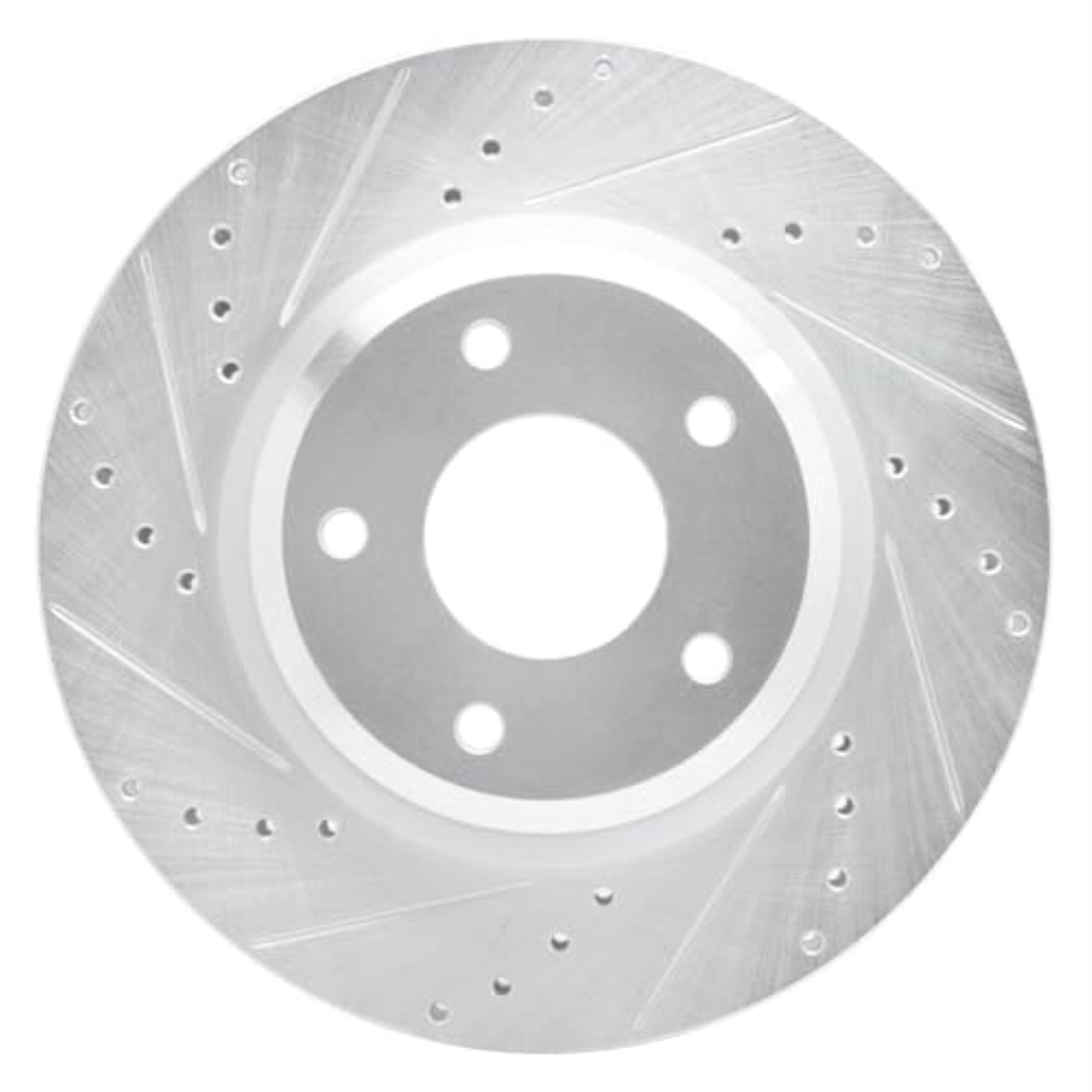 R1 Concepts Brake Rotor Drilled And Slotted Silver Edz-52016L