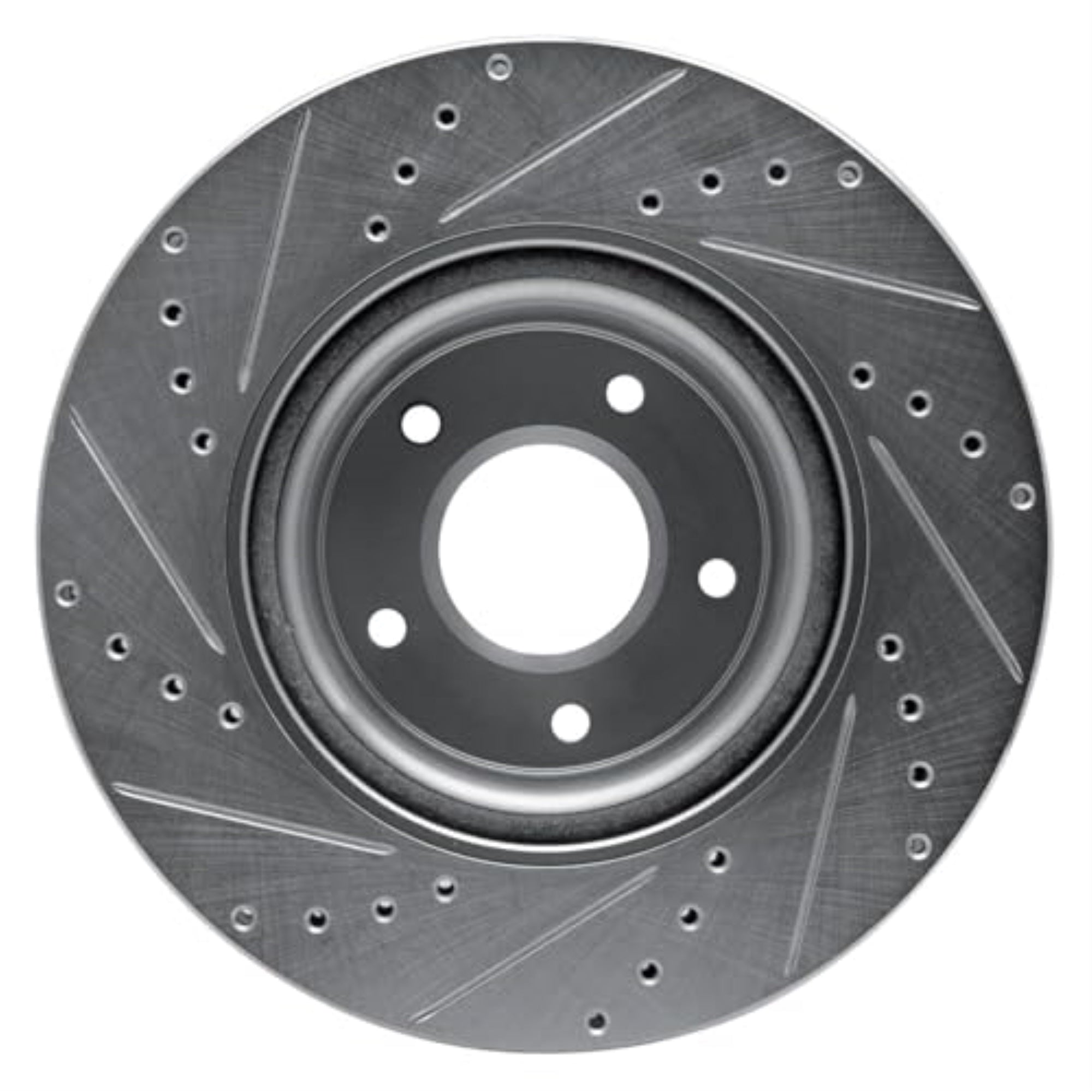 R1 Concepts Brake Rotor Drilled And Slotted Silver Edz-52016R