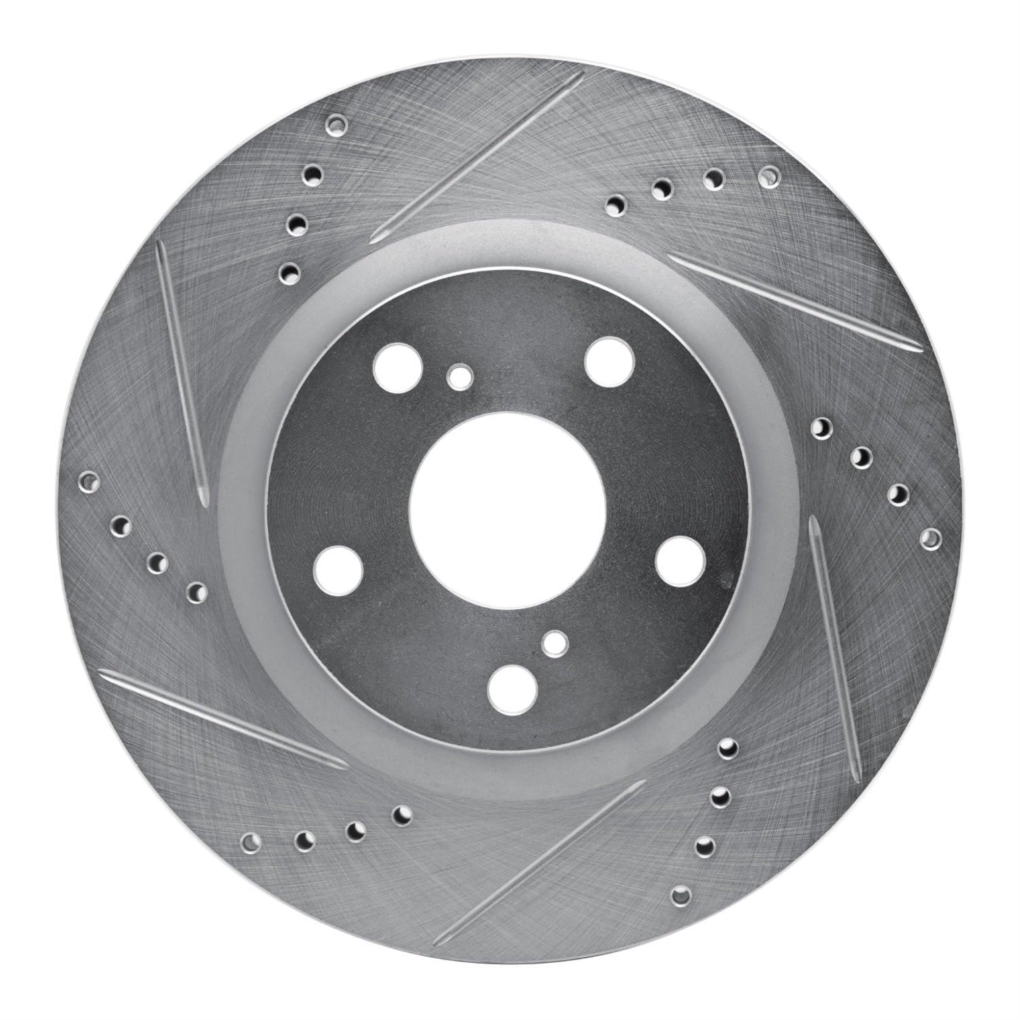 R1 Concepts Brake Rotor Drilled And Slotted Silver Edz-54008L