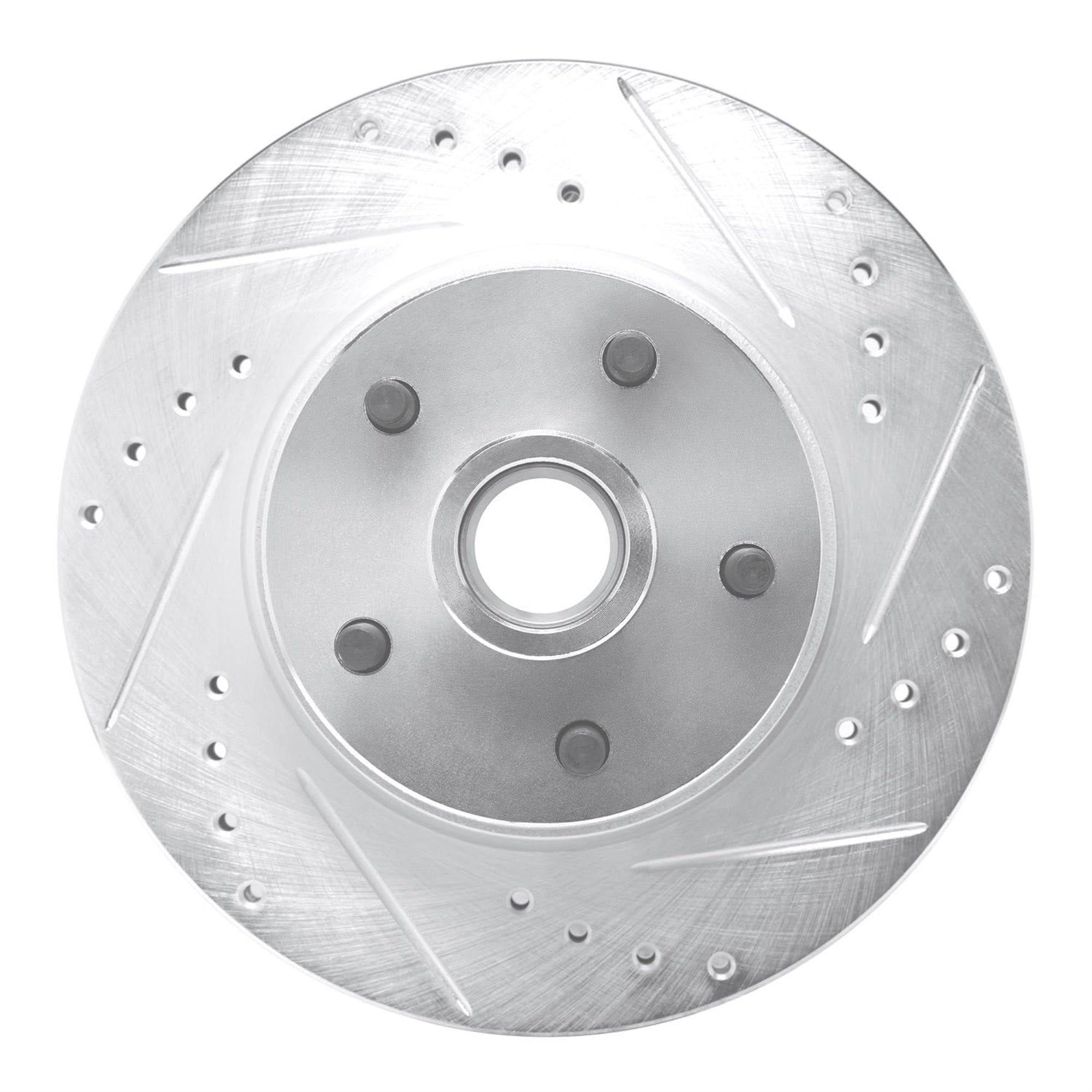 R1 Concepts Brake Rotor Drilled And Slotted Silver Edz-54008R
