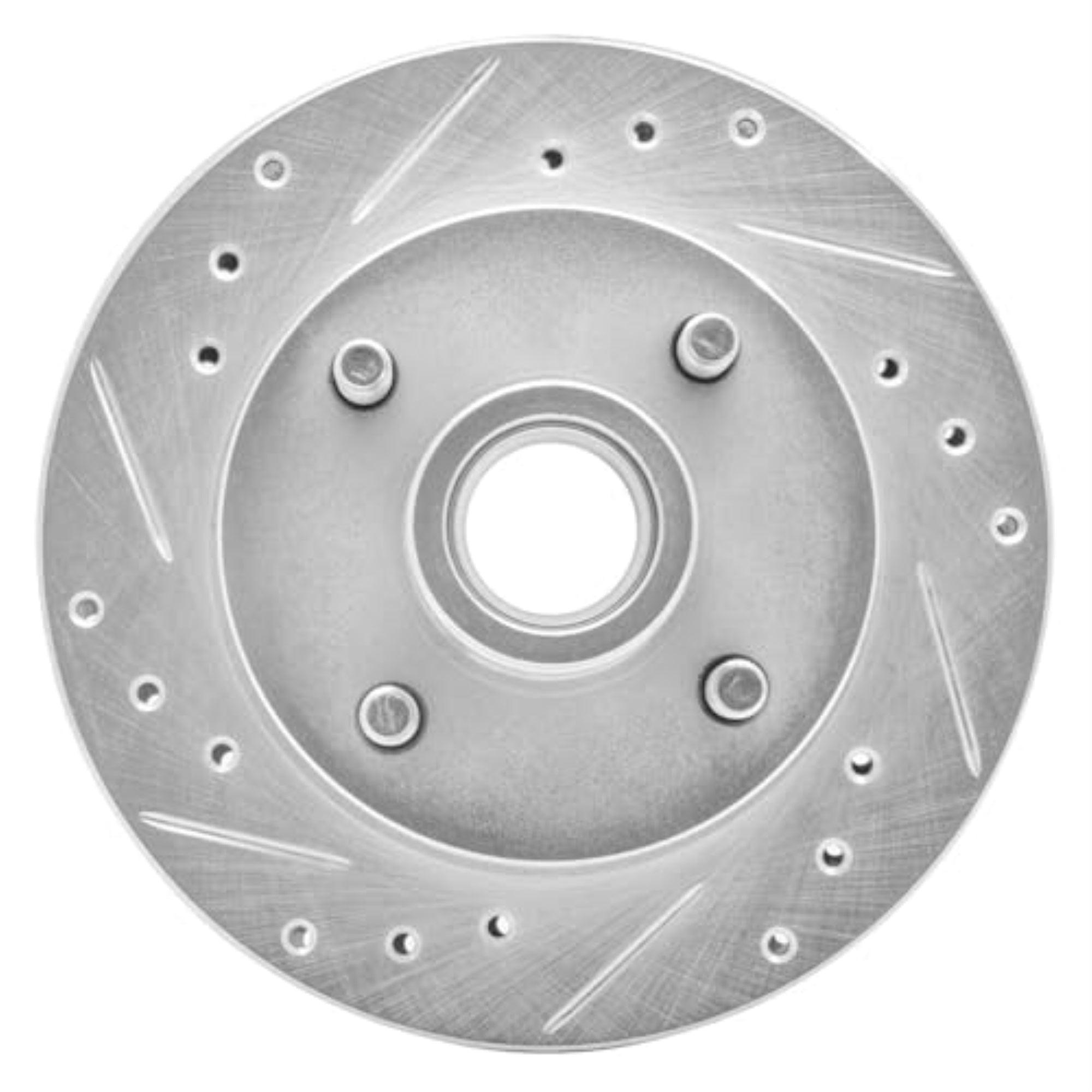 R1 Concepts Brake Rotor Drilled And Slotted Silver Edz-54012L