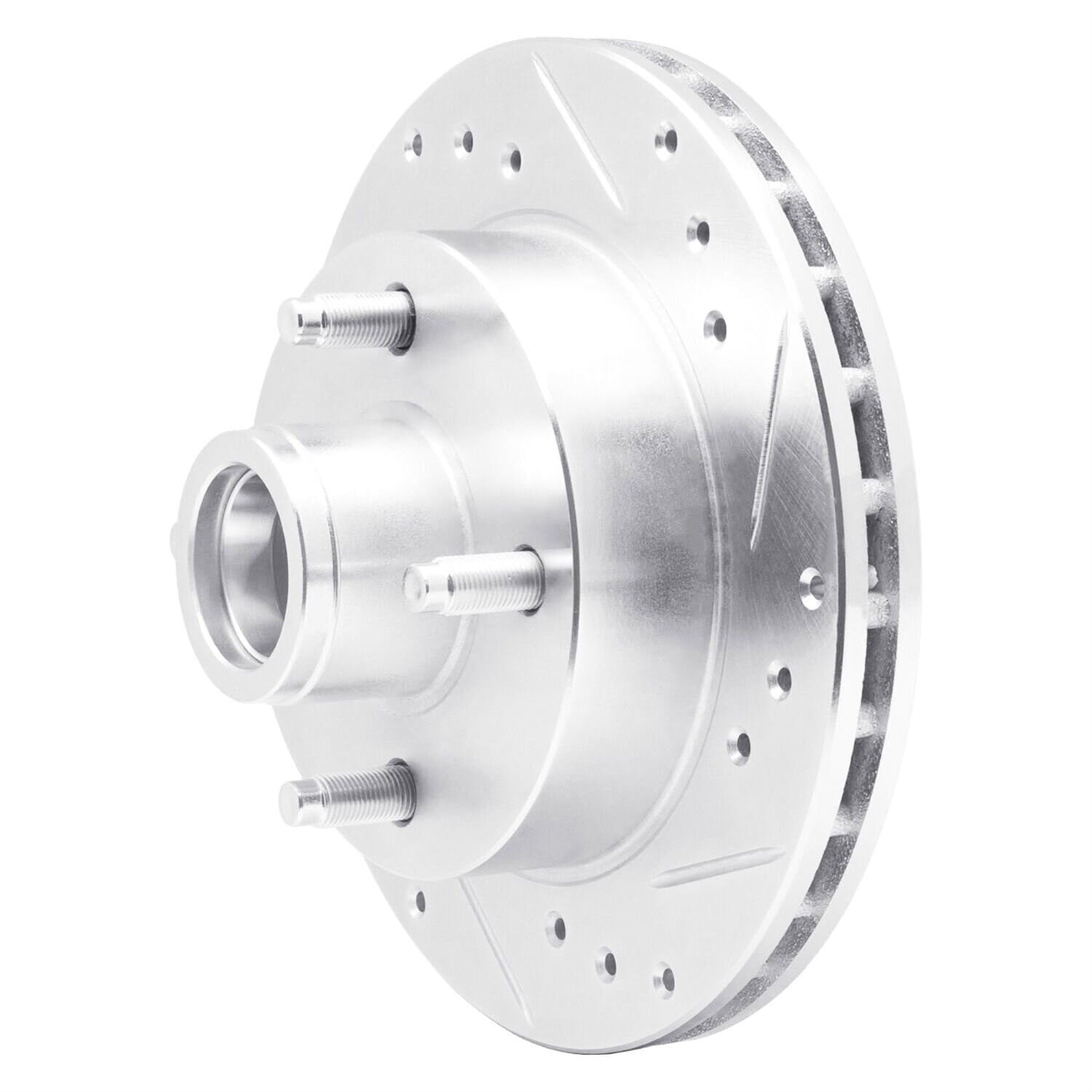 R1 Concepts Brake Rotor Drilled And Slotted Silver Edz-54012R