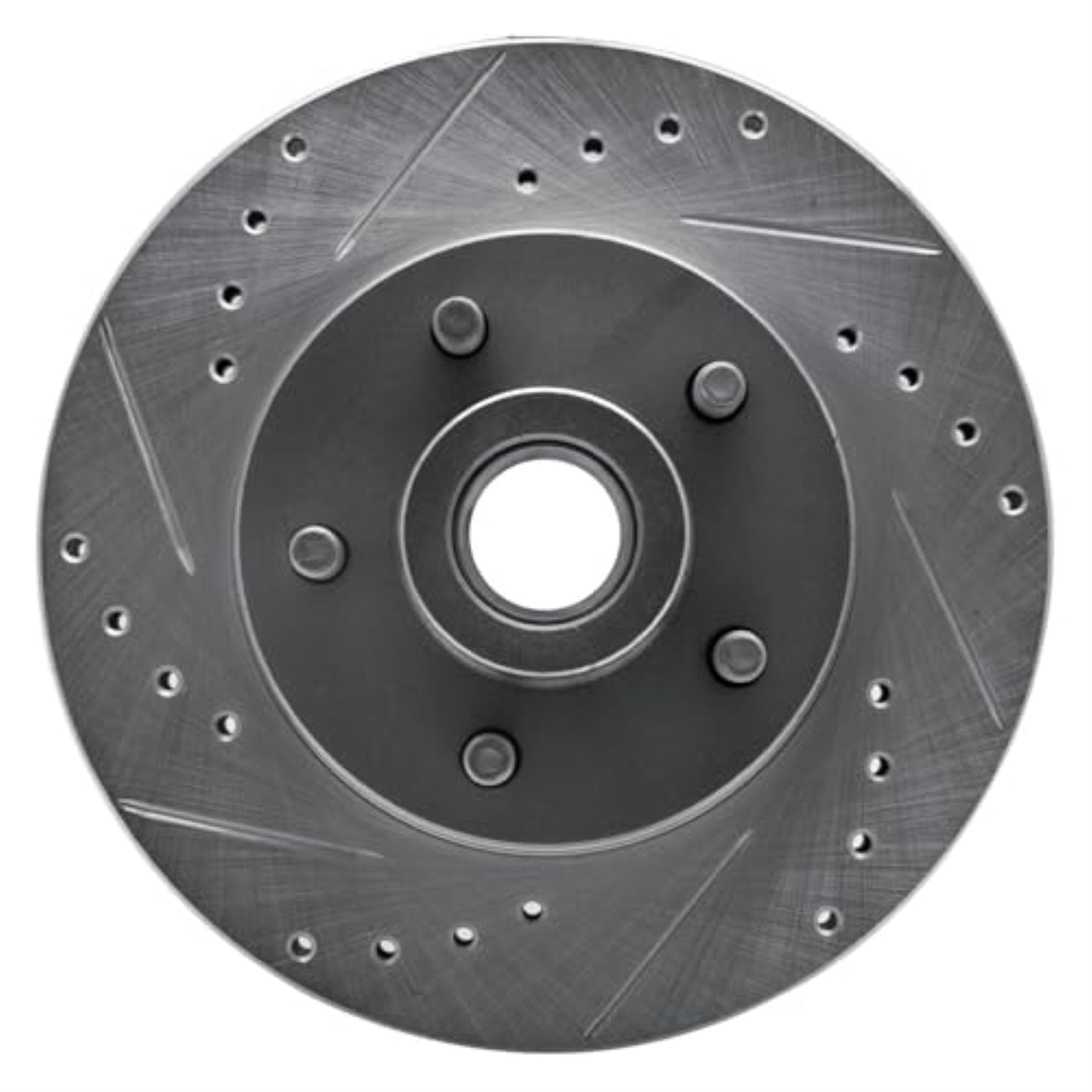 R1 Concepts Brake Rotor Drilled And Slotted Silver Edz-54013L