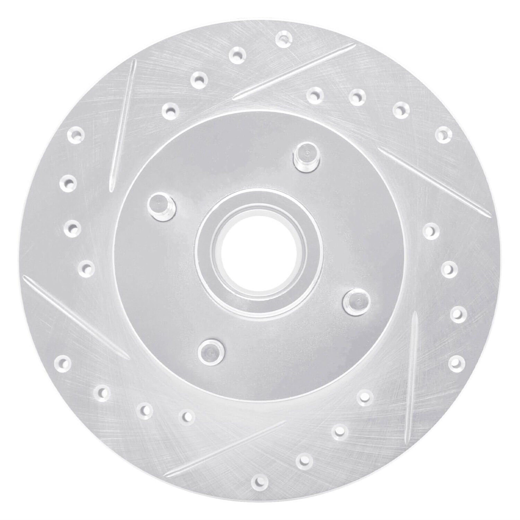 R1 Concepts Brake Rotor Drilled And Slotted Silver Edz-54015L