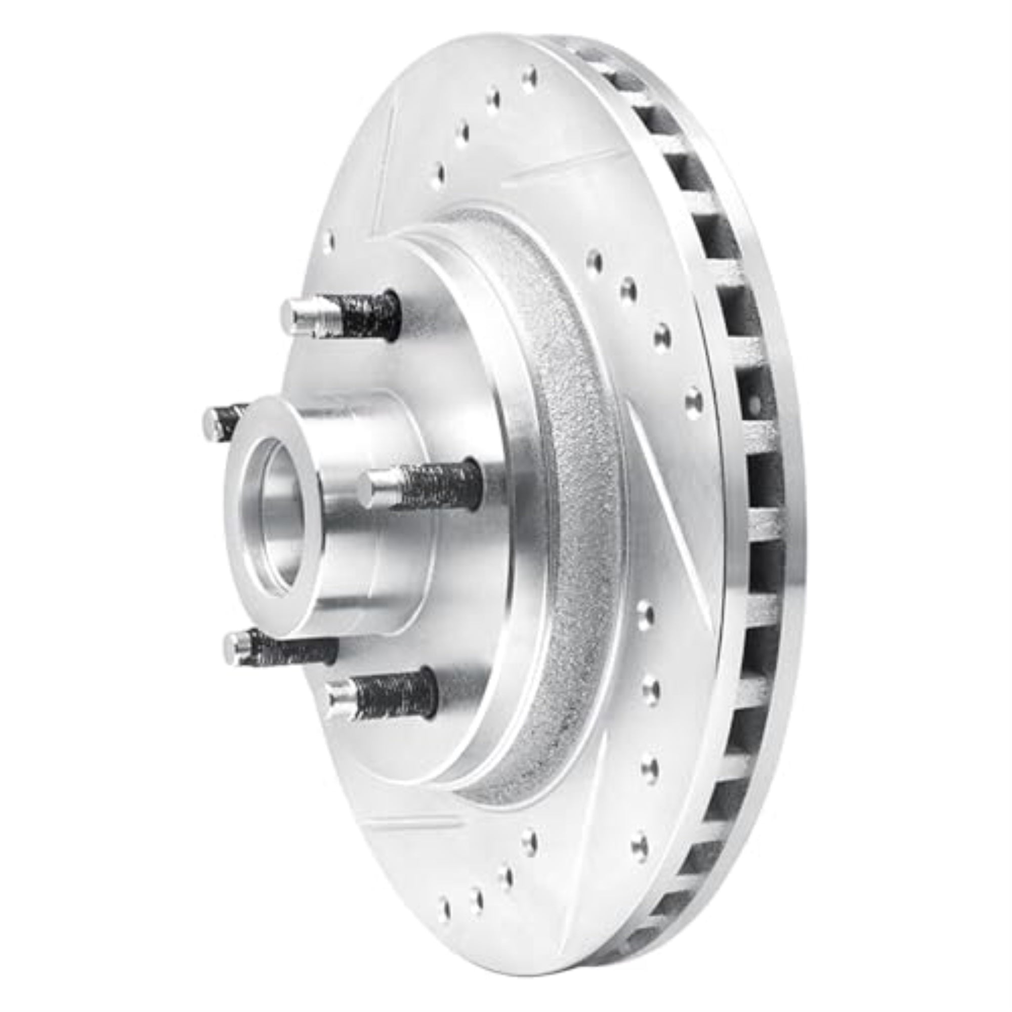 R1 Concepts Brake Rotor Drilled And Slotted Silver Edz-54019L