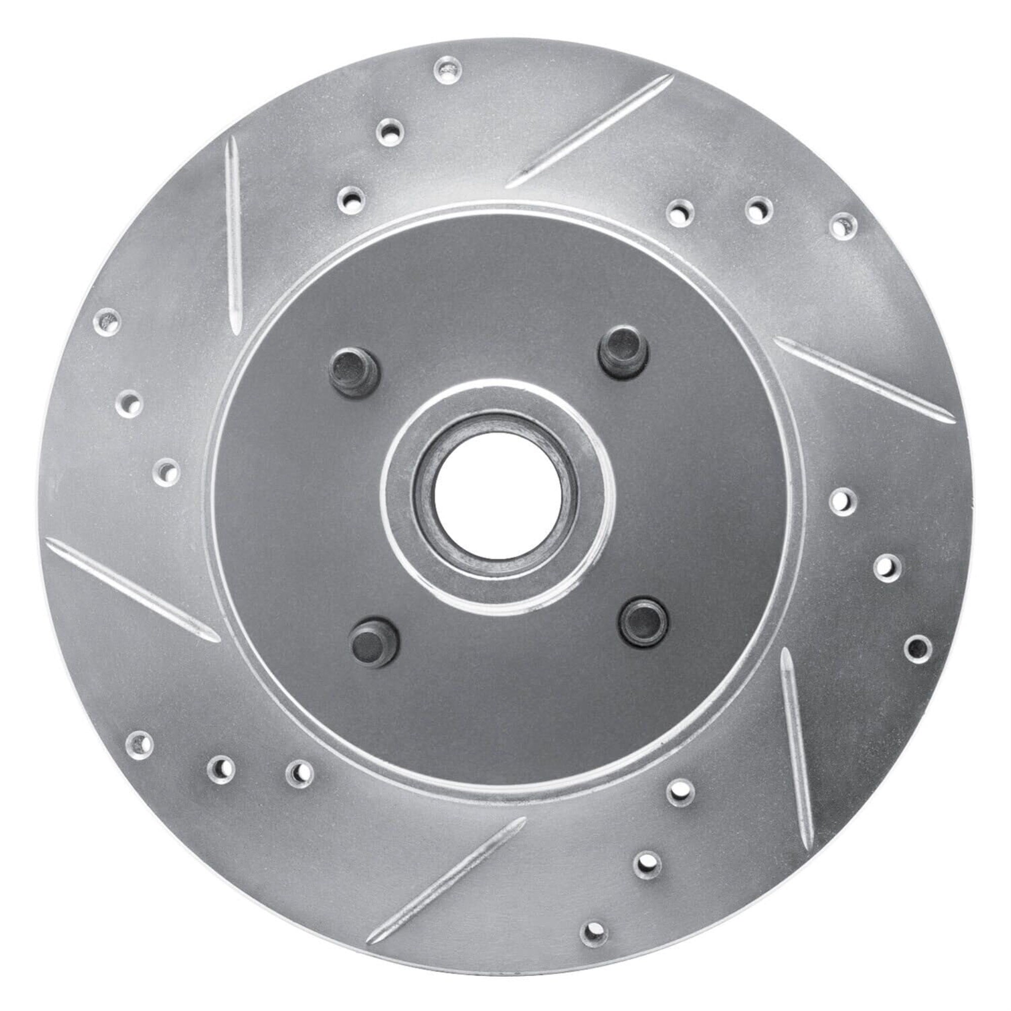 R1 Concepts Brake Rotor Drilled And Slotted Silver Edz-54026L
