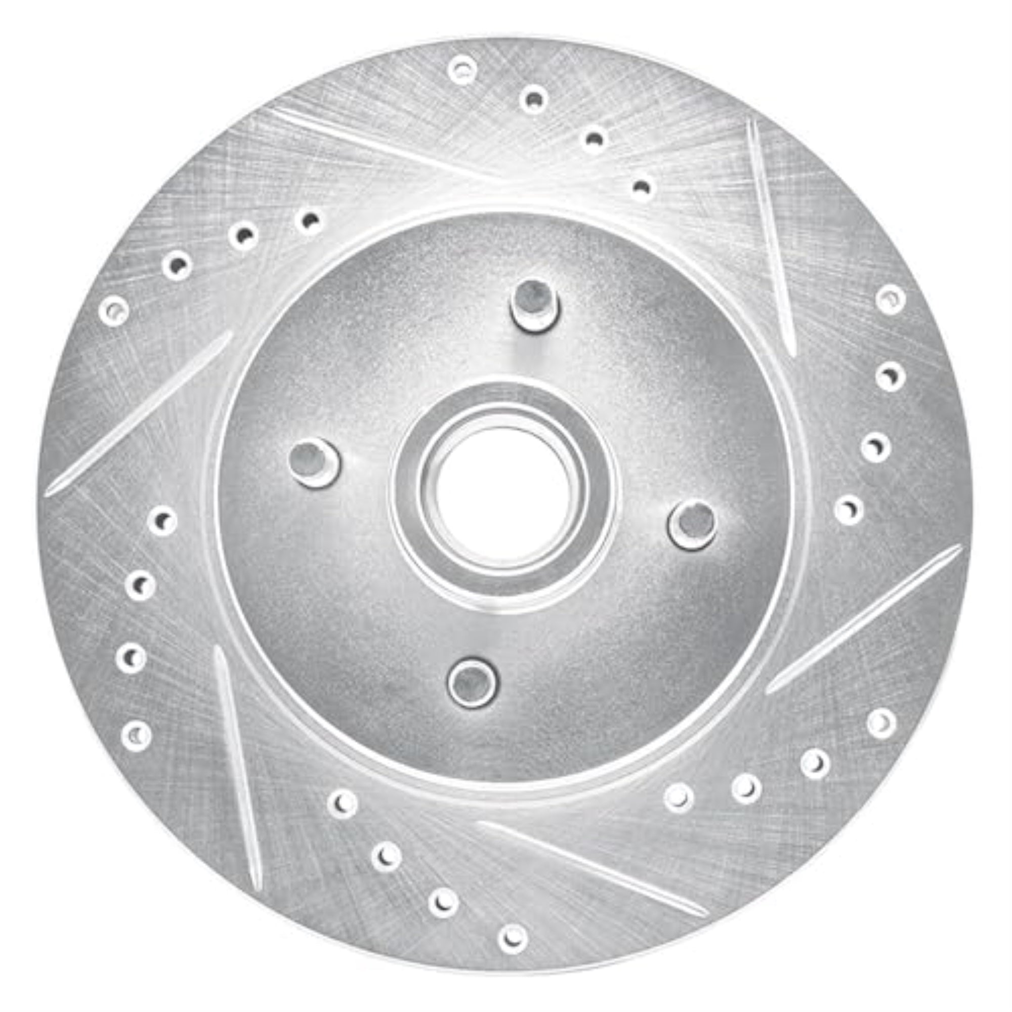 R1 Concepts Brake Rotor Drilled And Slotted Silver Edz-54026R