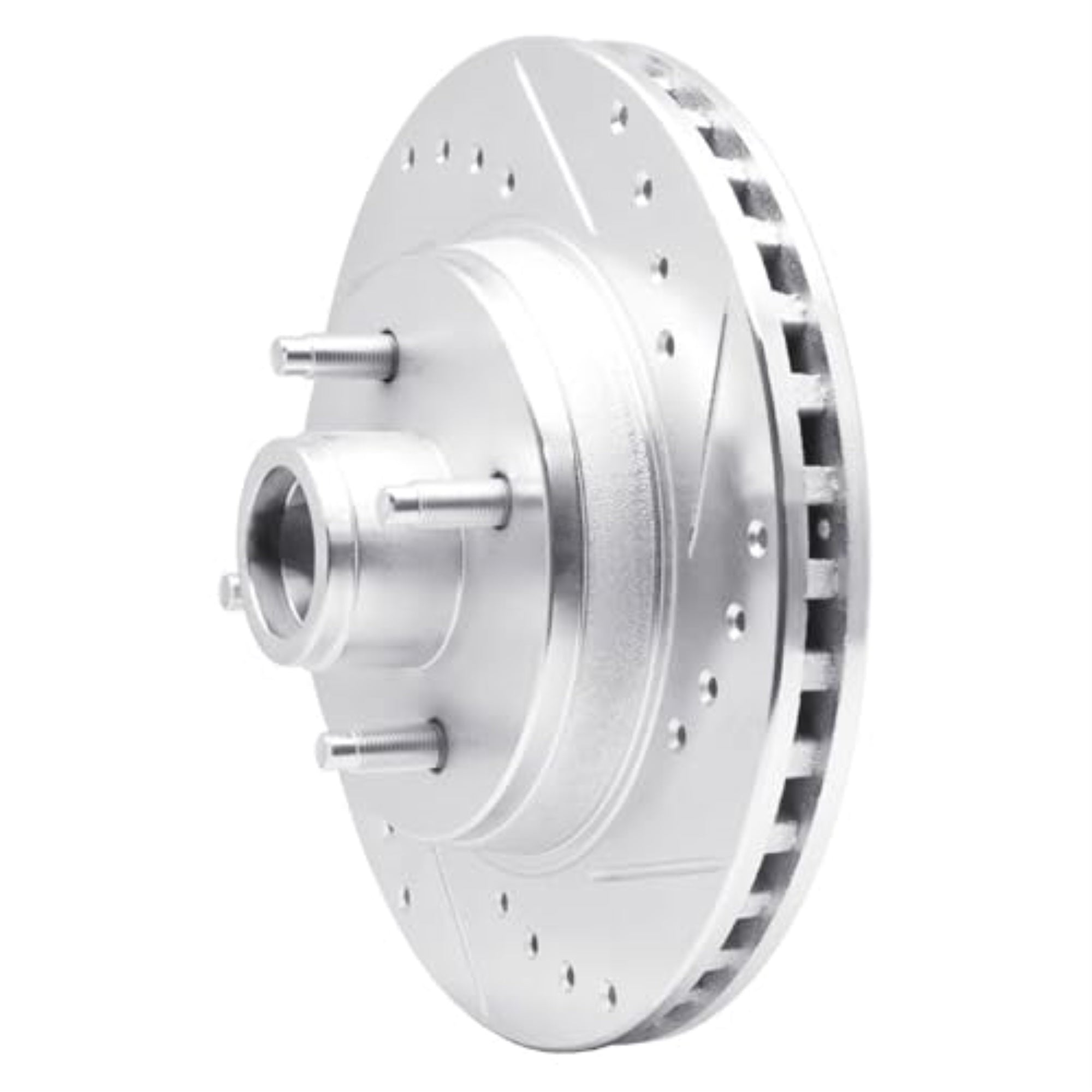 R1 Concepts Brake Rotor Drilled And Slotted Silver Edz-54028R