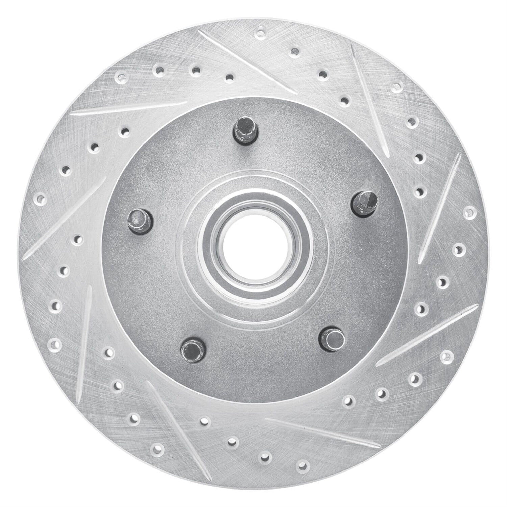 R1 Concepts Brake Rotor Drilled And Slotted Silver Edz-54097R
