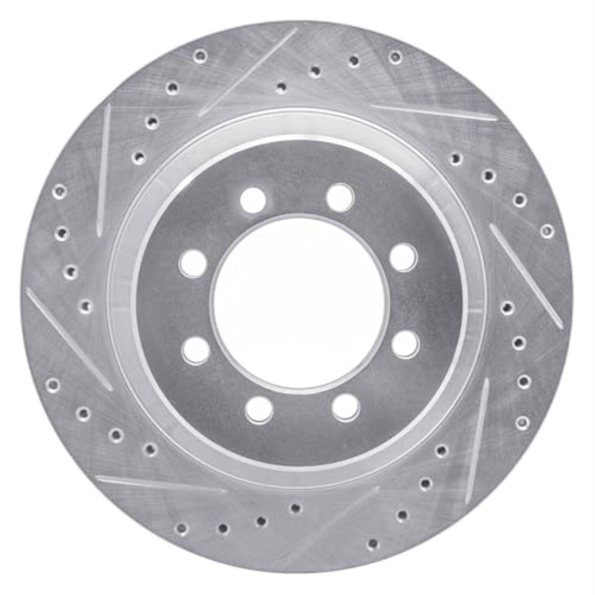 R1 Concepts Brake Rotor Drilled And Slotted Silver Edz-54102L