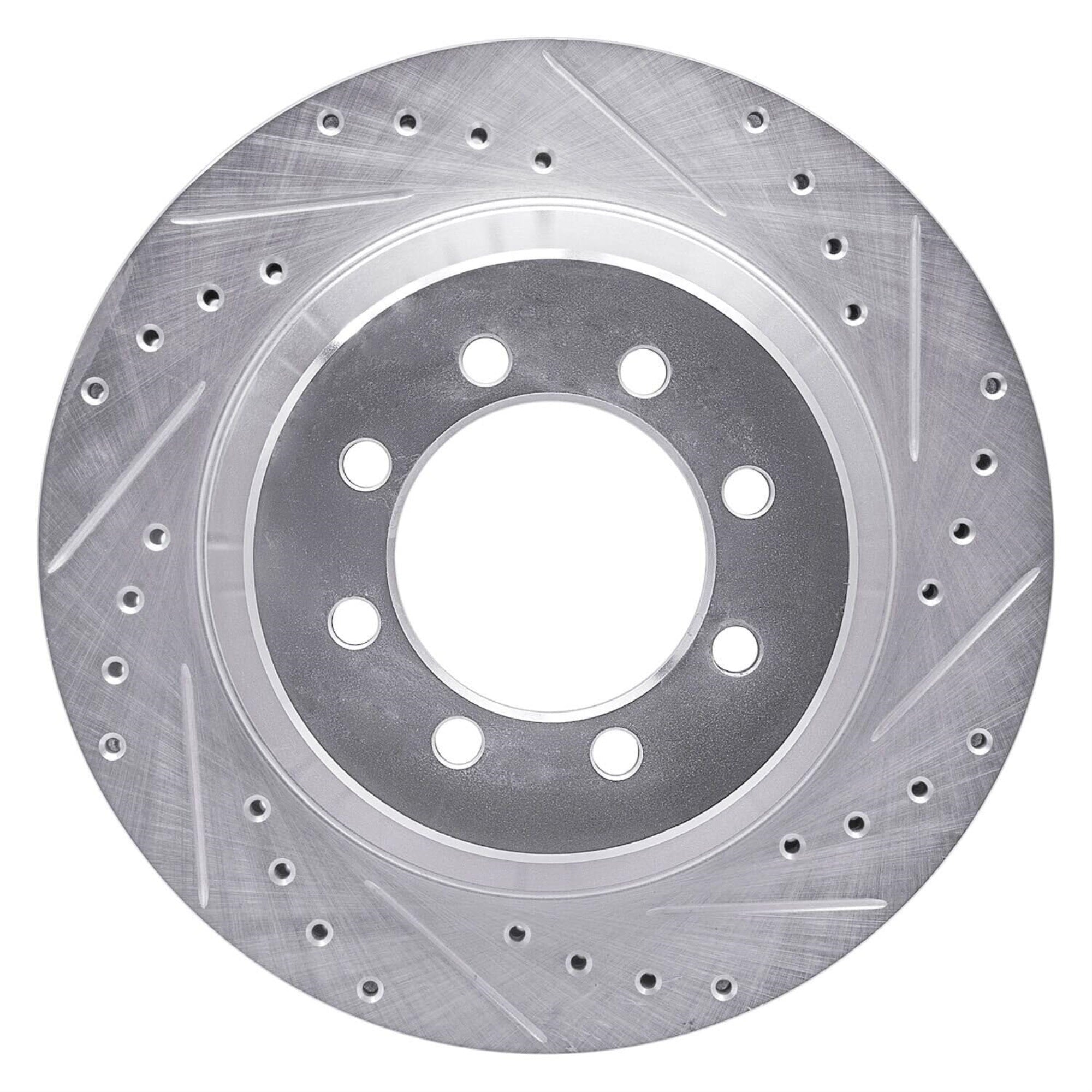 R1 Concepts Brake Rotor Drilled And Slotted Silver Edz-54102R
