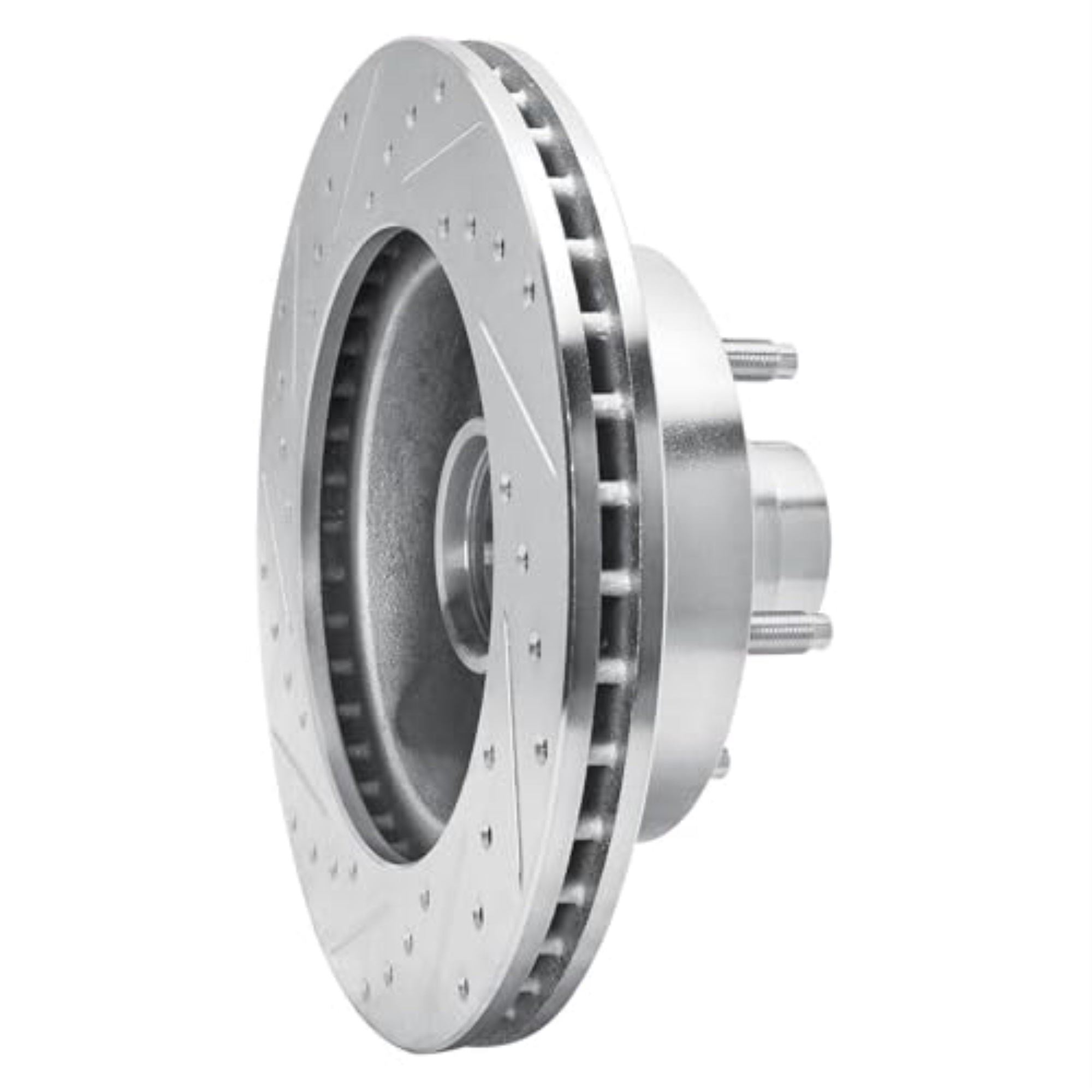 R1 Concepts Brake Rotor Drilled And Slotted Silver Edz-54129R