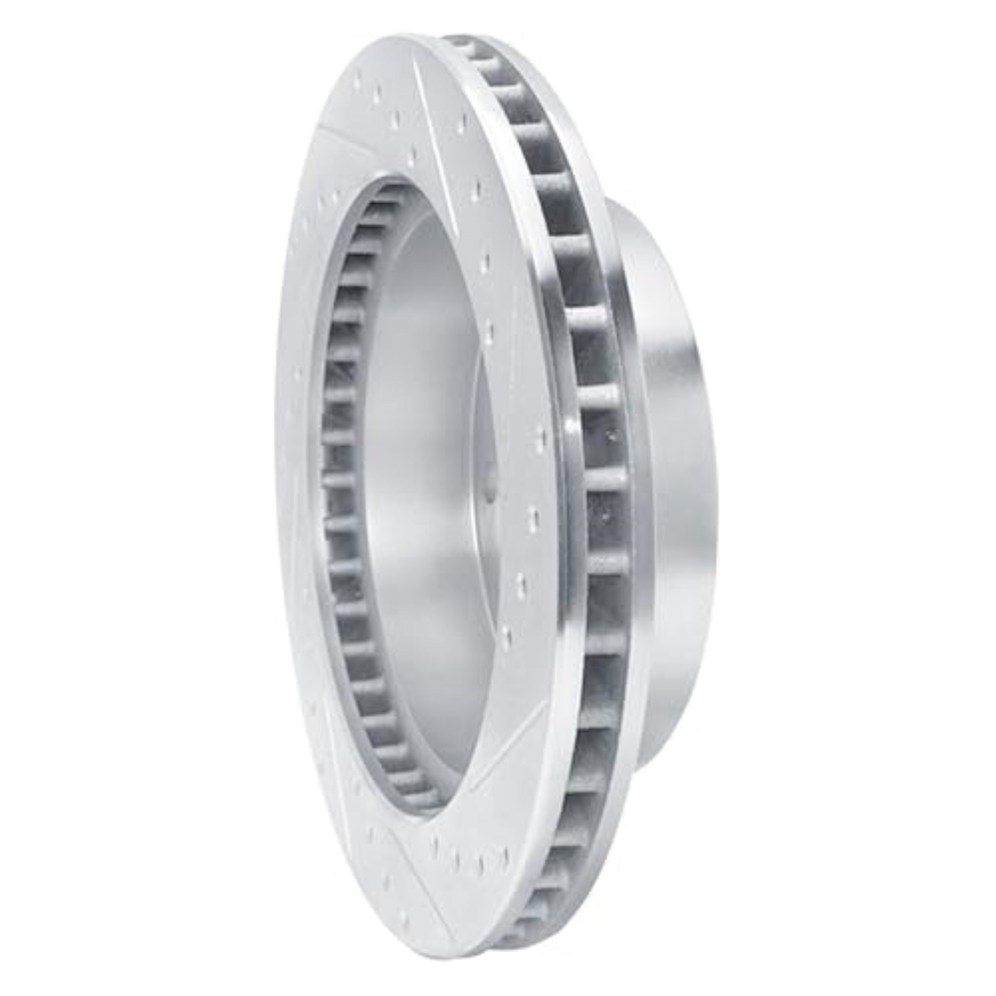 R1 Concepts Brake Rotor Drilled And Slotted Silver Edz-54143L
