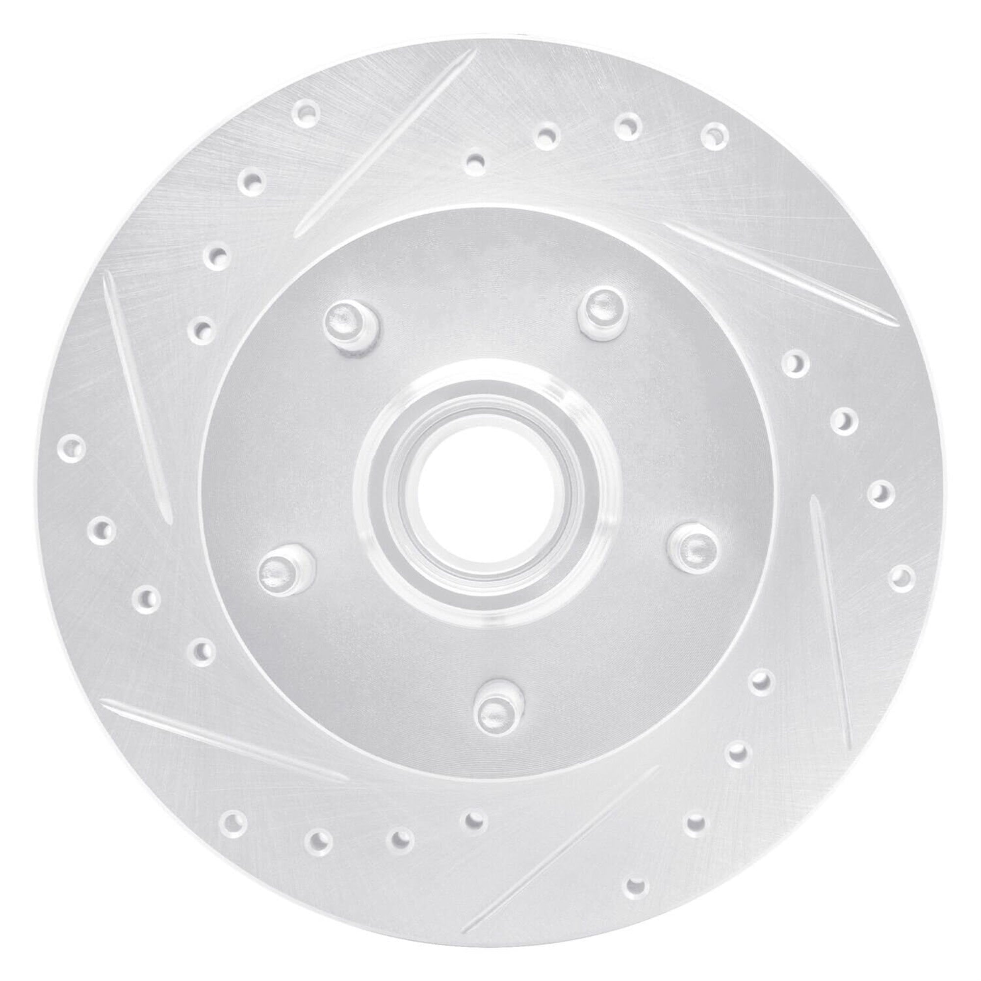 R1 Concepts Brake Rotor Drilled And Slotted Silver Edz-54165L