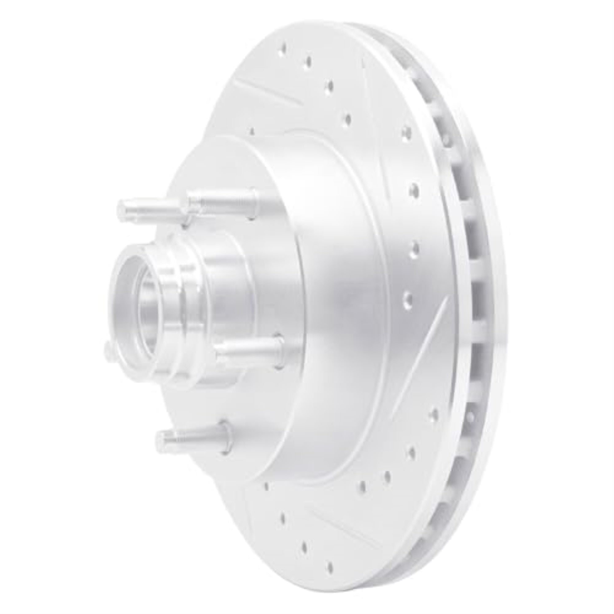 R1 Concepts Brake Rotor Drilled And Slotted Silver Edz-54165R