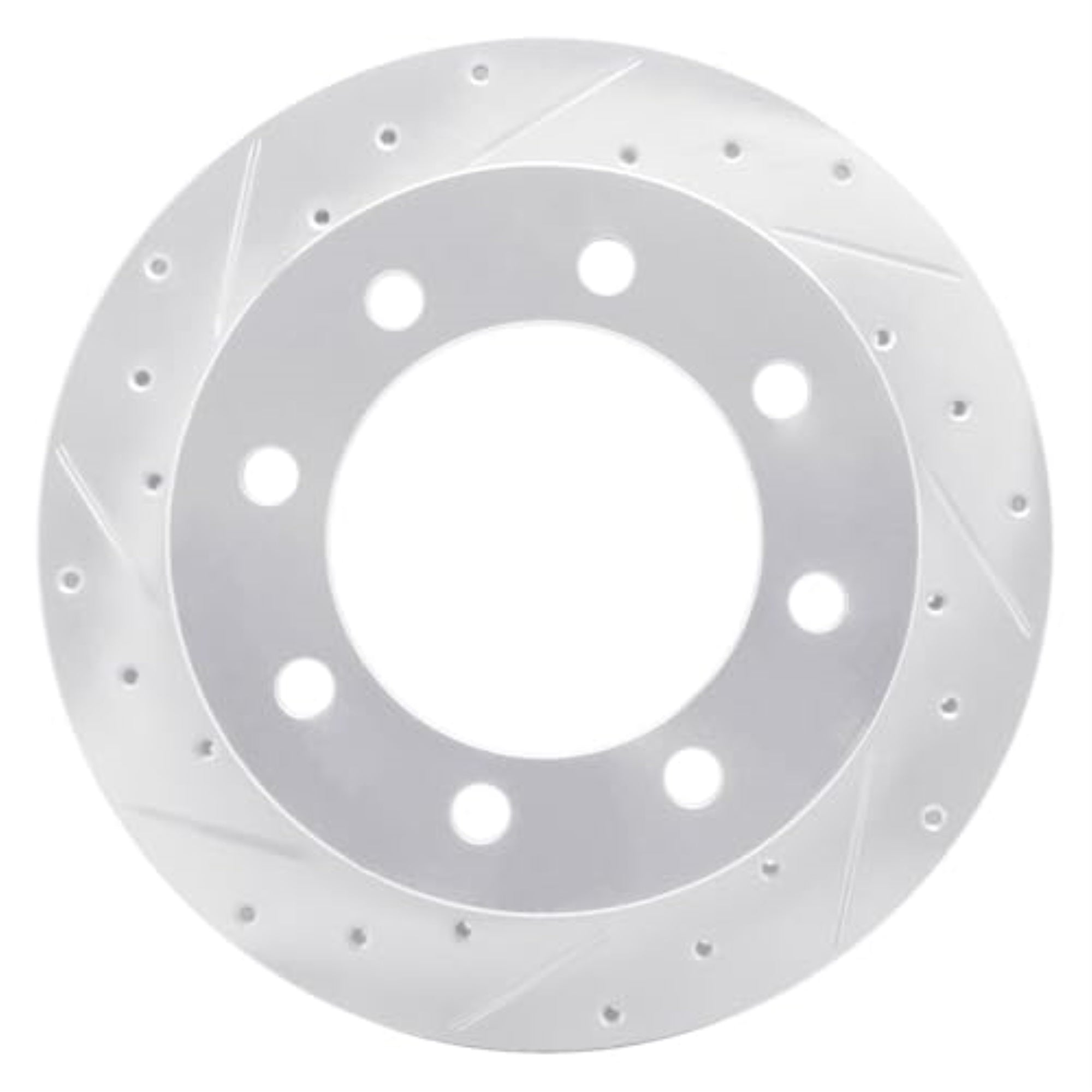R1 Concepts Brake Rotor Drilled And Slotted Silver Edz-54167L