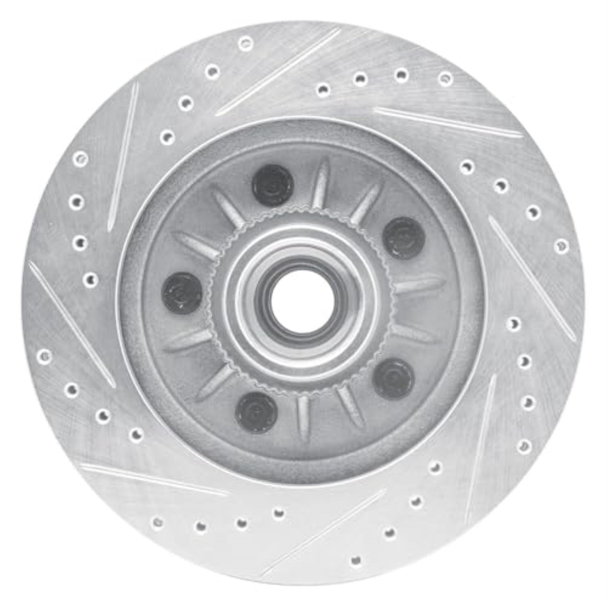 R1 Concepts Brake Rotor Drilled And Slotted Silver Edz-54170R