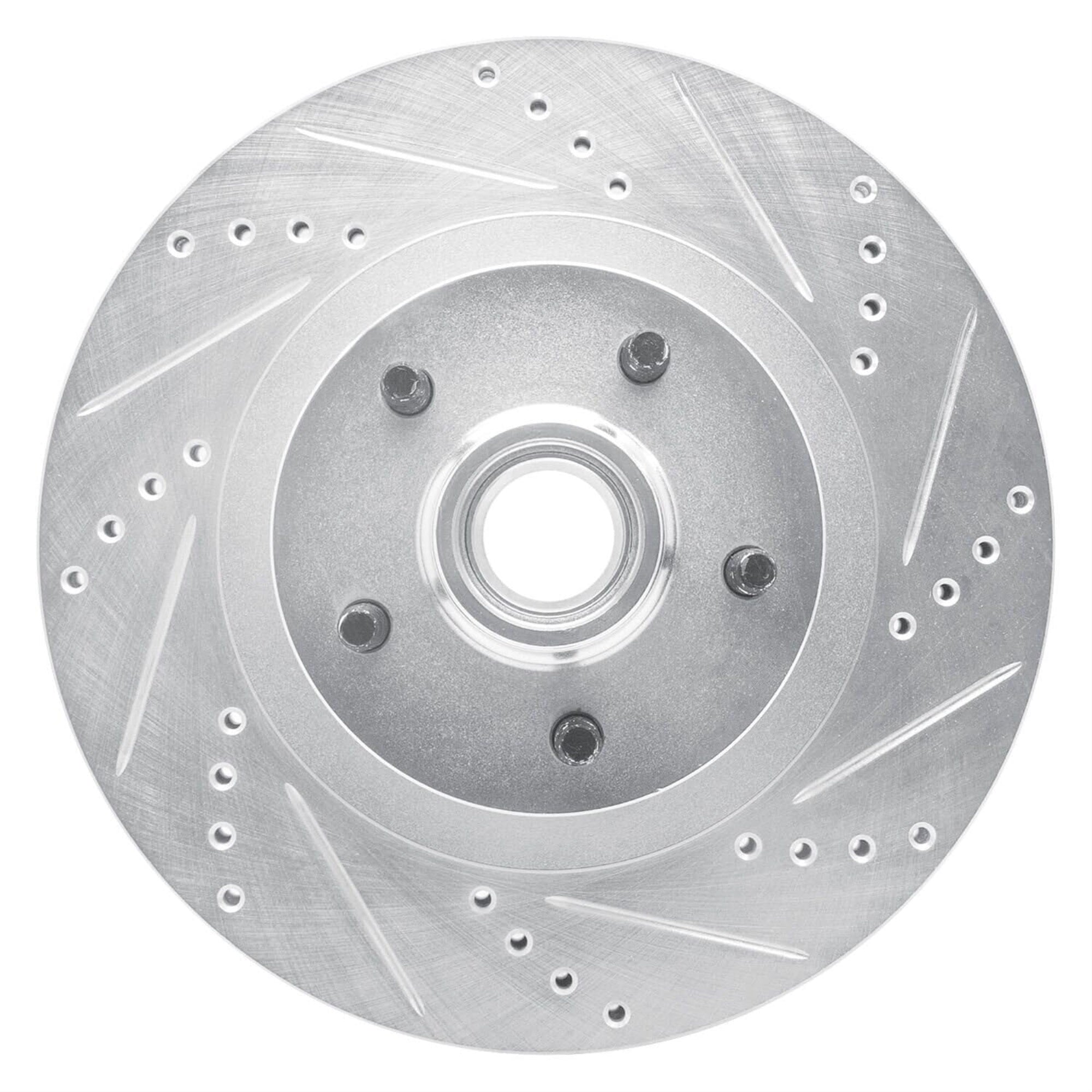 R1 Concepts Brake Rotor Drilled And Slotted Silver Edz-54172R