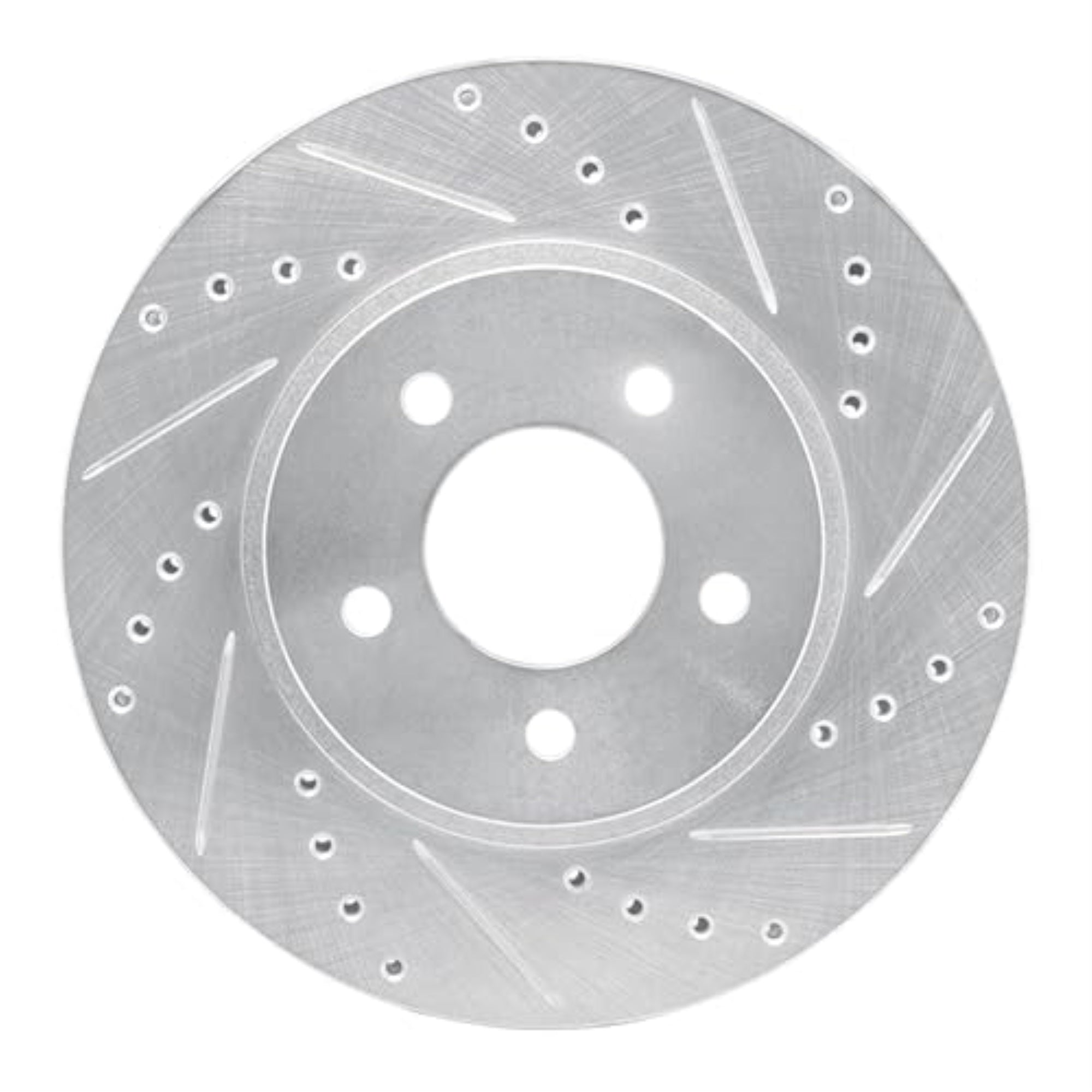 R1 Concepts Brake Rotor Drilled And Slotted Silver Edz-54193R