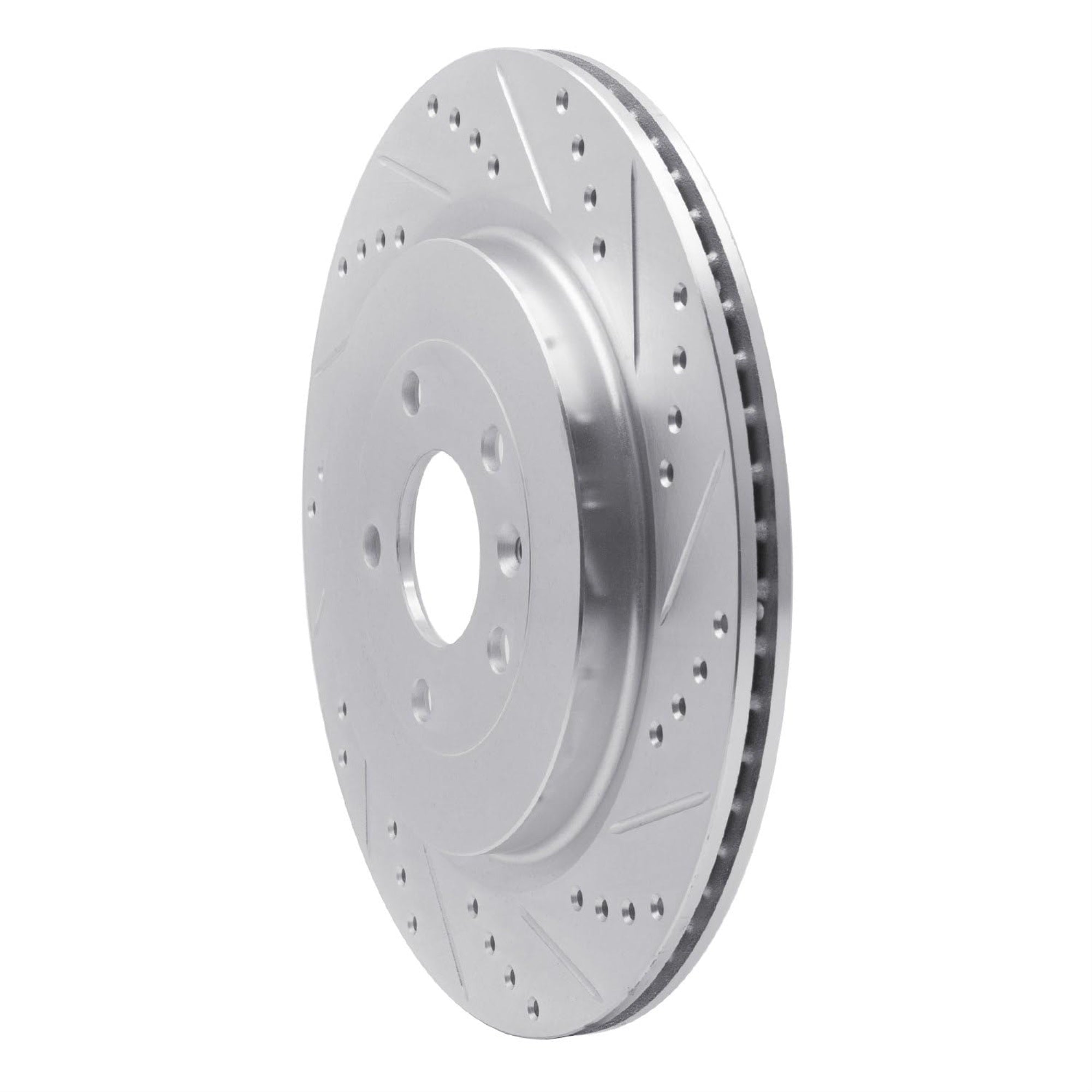 R1 Concepts Brake Rotor Drilled And Slotted Silver Edz-54222R