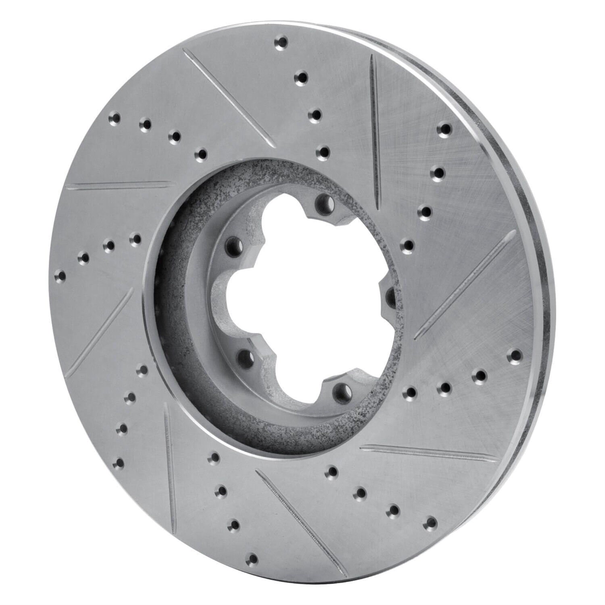 R1 Concepts Brake Rotor Drilled And Slotted Silver Edz-54230L