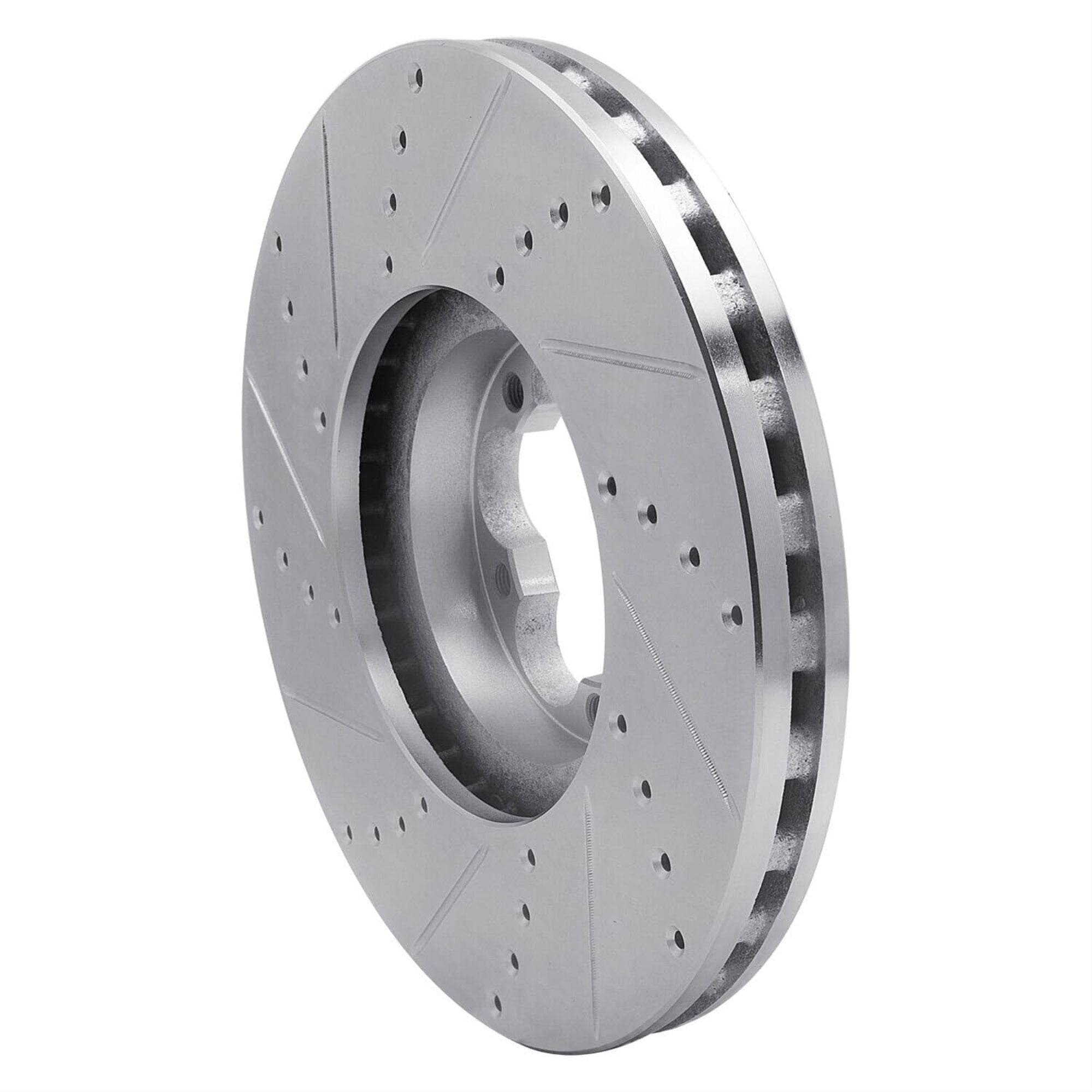 R1 Concepts Brake Rotor Drilled And Slotted Silver Edz-54230R