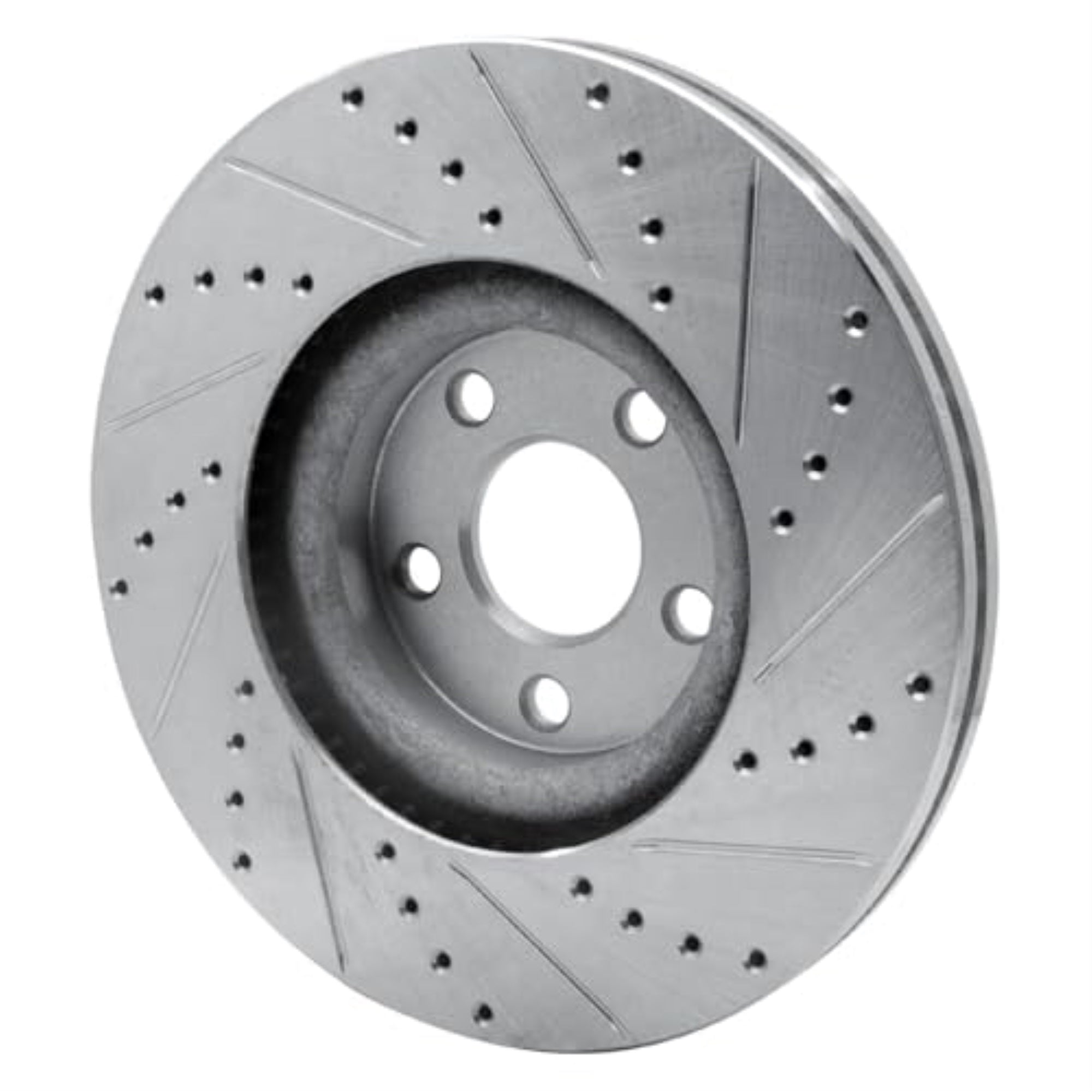 R1 Concepts Brake Rotor Drilled And Slotted Silver Edz-54264L