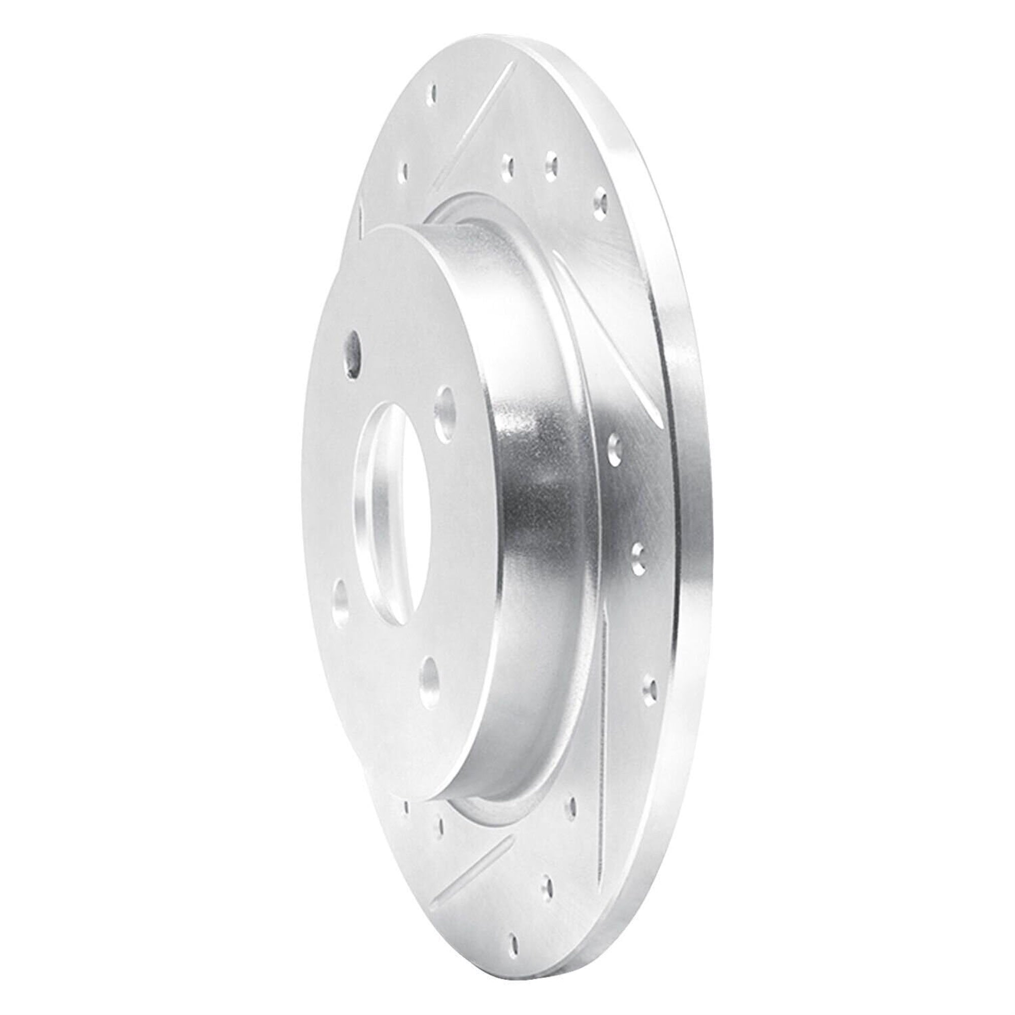 R1 Concepts Brake Rotor Drilled And Slotted Silver Edz-54271L