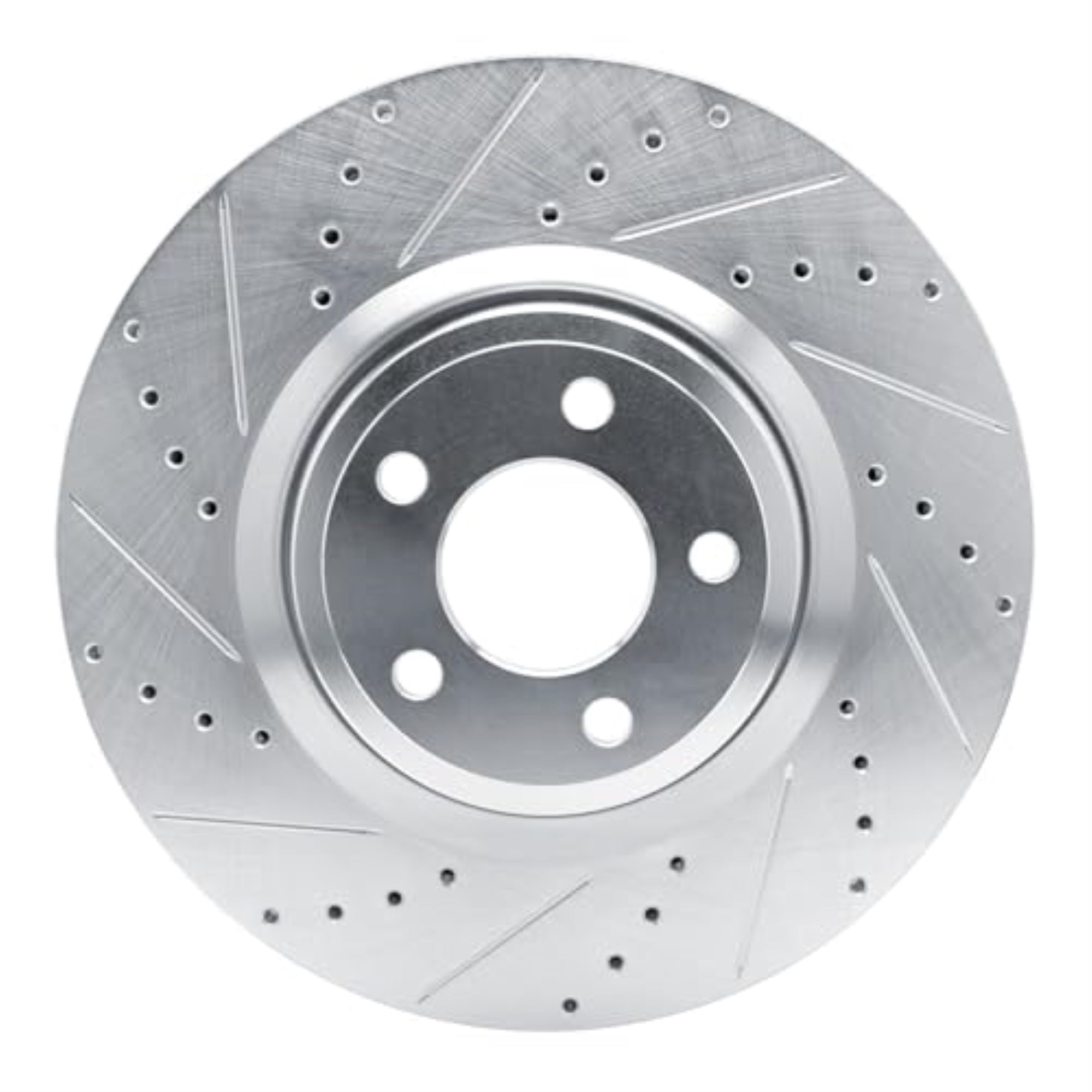 R1 Concepts Brake Rotor Drilled And Slotted Silver Edz-54277L