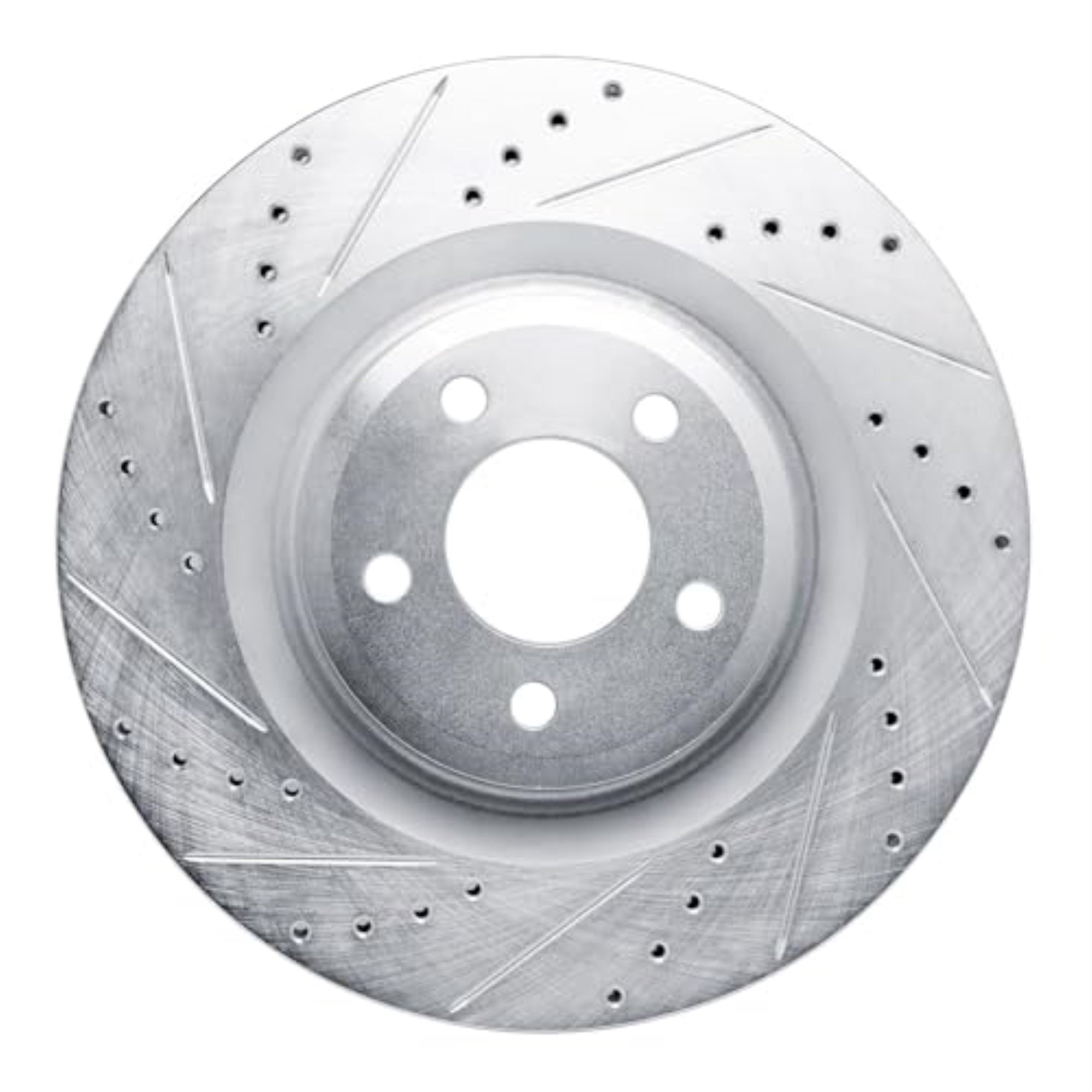 R1 Concepts Brake Rotor Drilled And Slotted Silver Edz-54279L