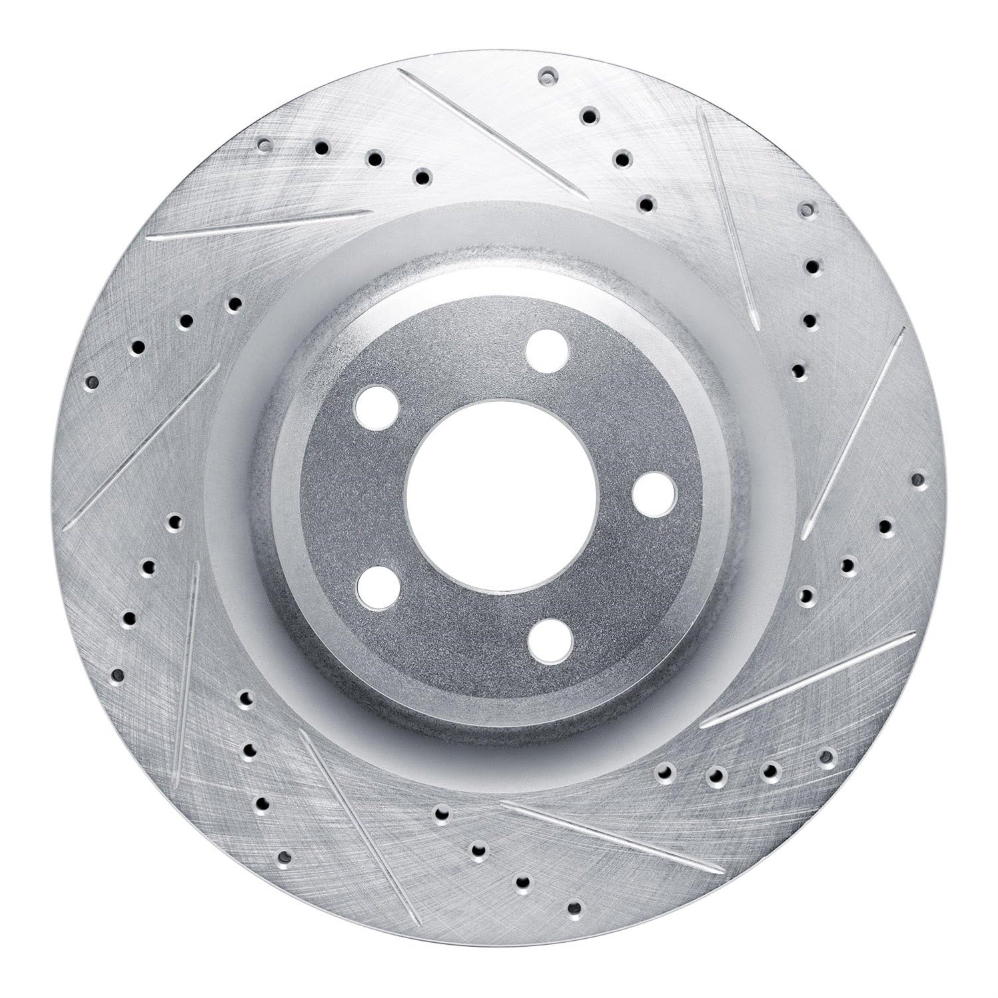 R1 Concepts Brake Rotor Drilled And Slotted Silver Edz-54279R