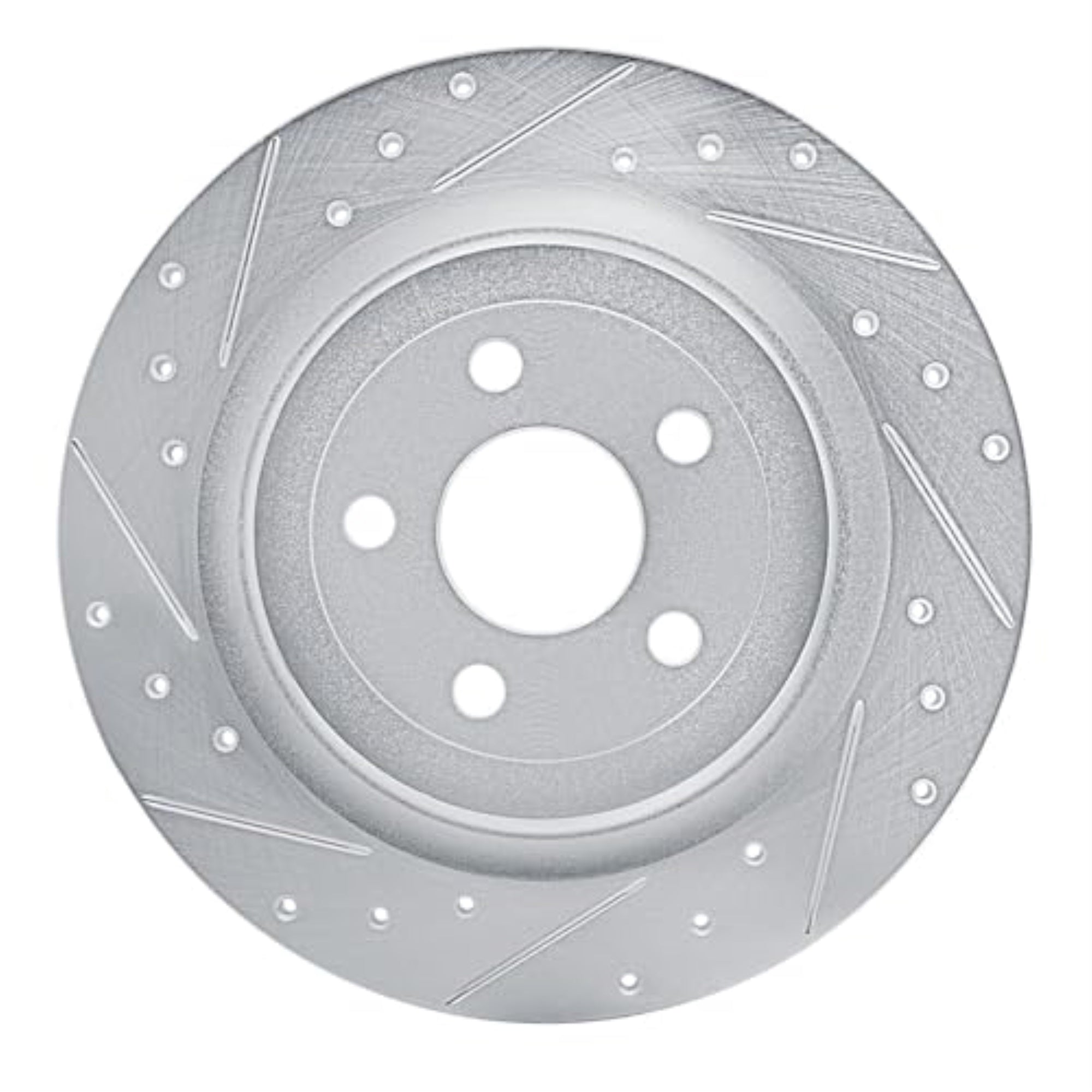 R1 Concepts Brake Rotor Drilled And Slotted Silver Edz-54282L