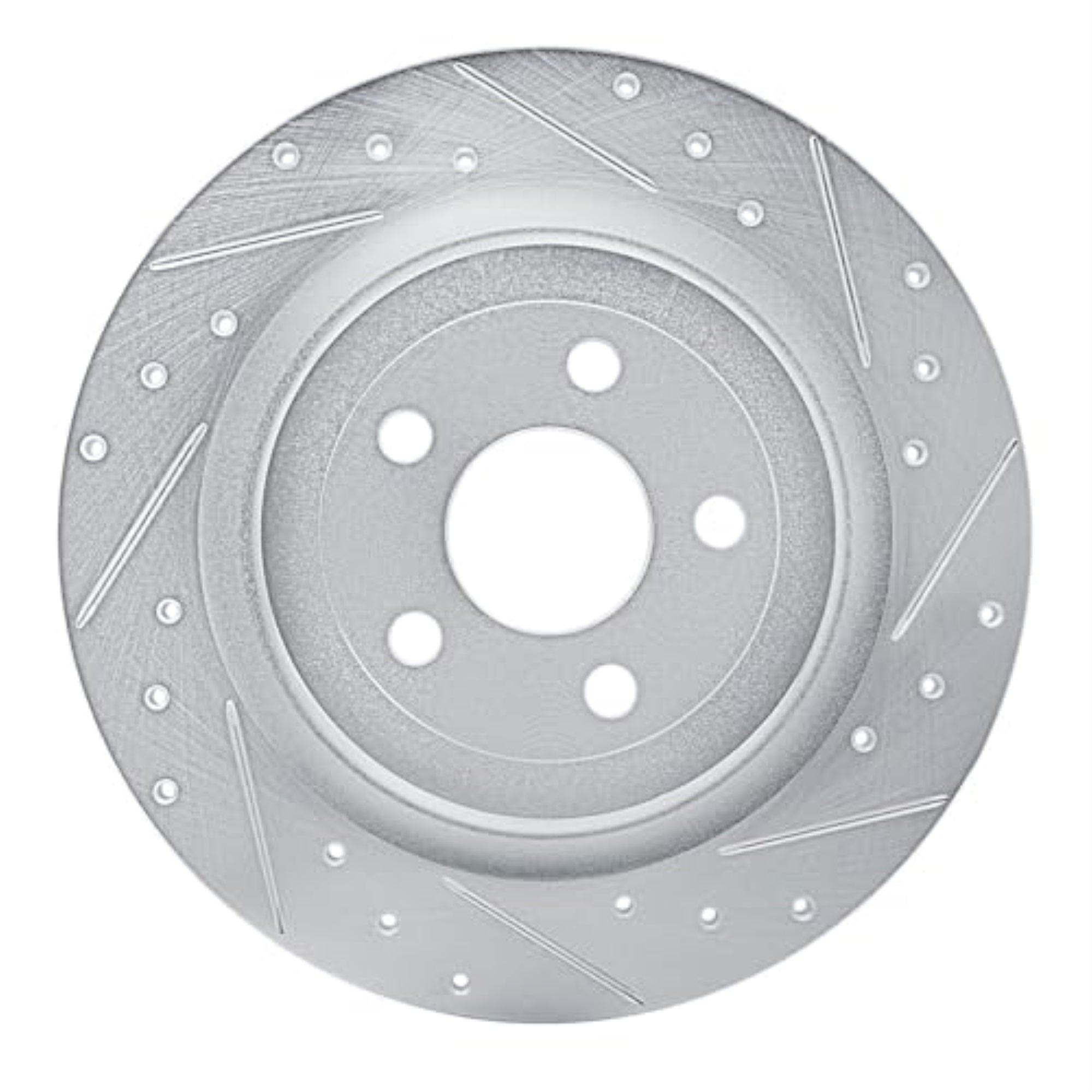 R1 Concepts Brake Rotor Drilled And Slotted Silver Edz-54282R