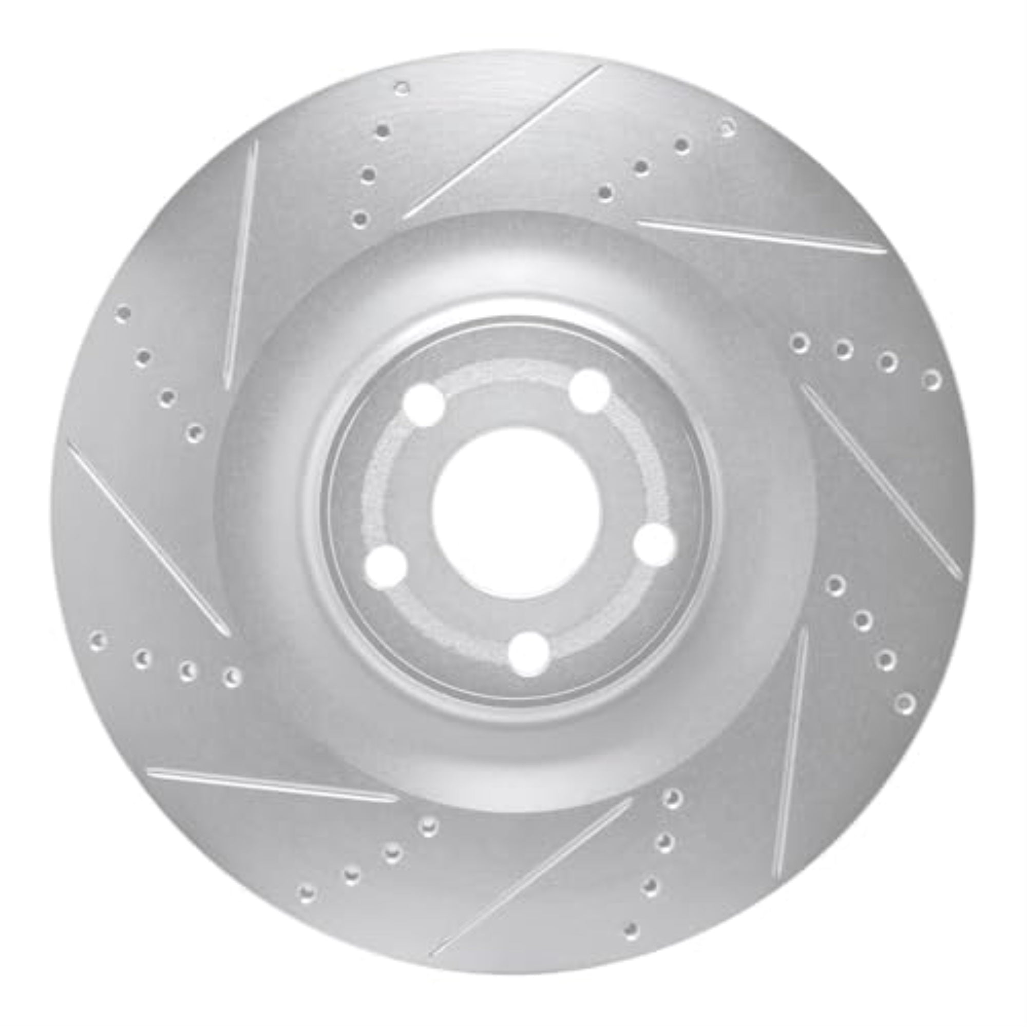 R1 Concepts Brake Rotor Drilled And Slotted Silver Edz-54295L