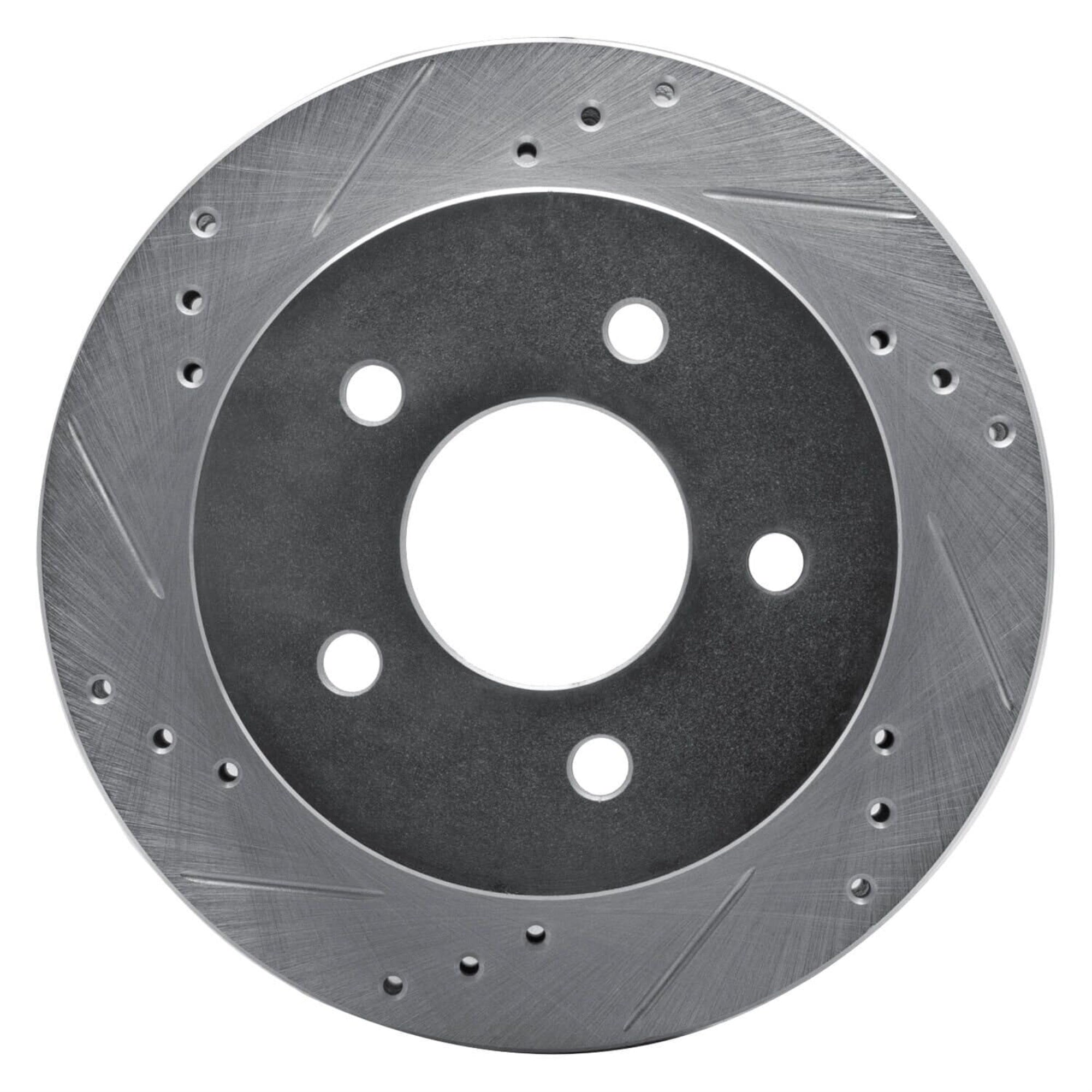 R1 Concepts Brake Rotor Drilled And Slotted Silver Edz-55002L