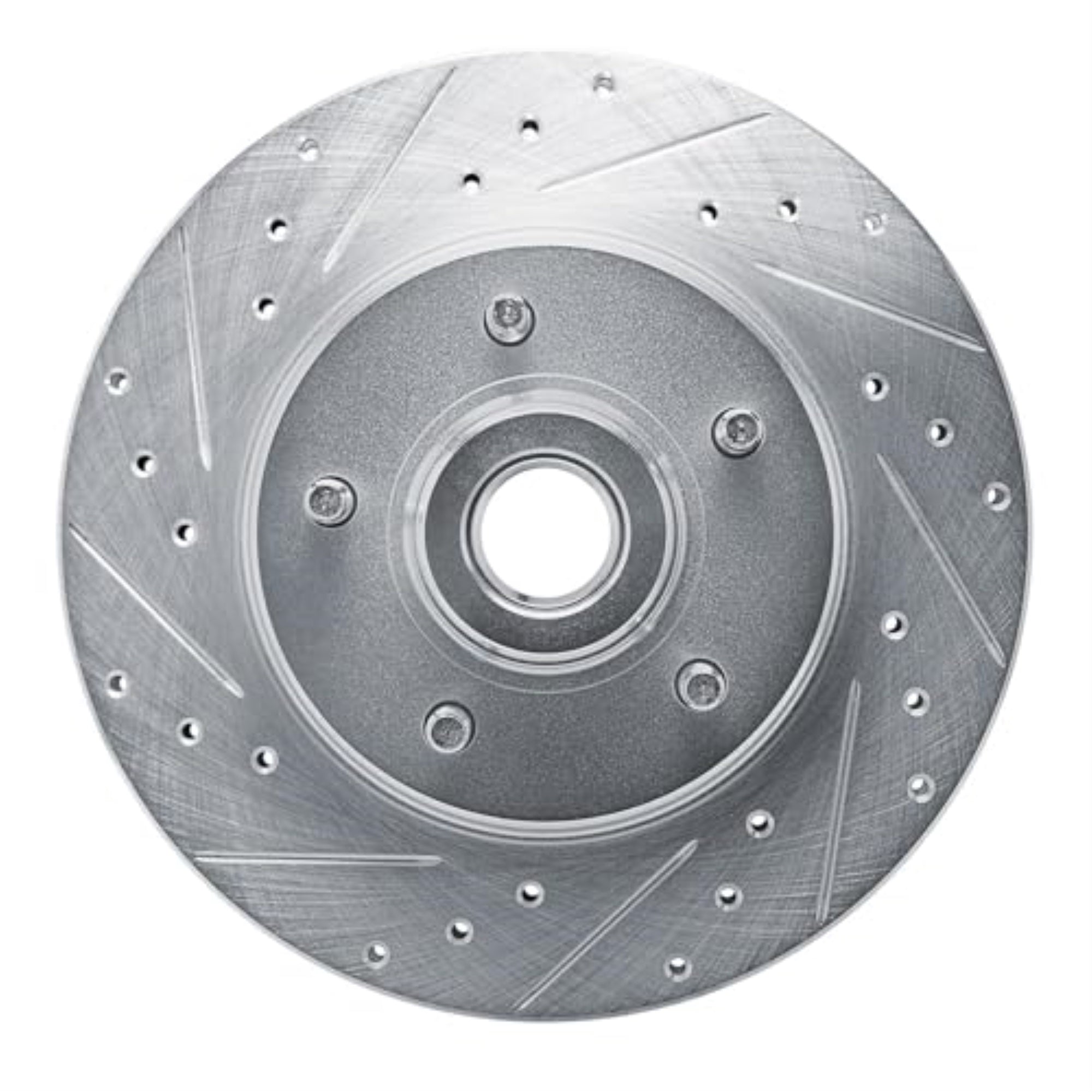 R1 Concepts Brake Rotor Drilled And Slotted Silver Edz-56005L