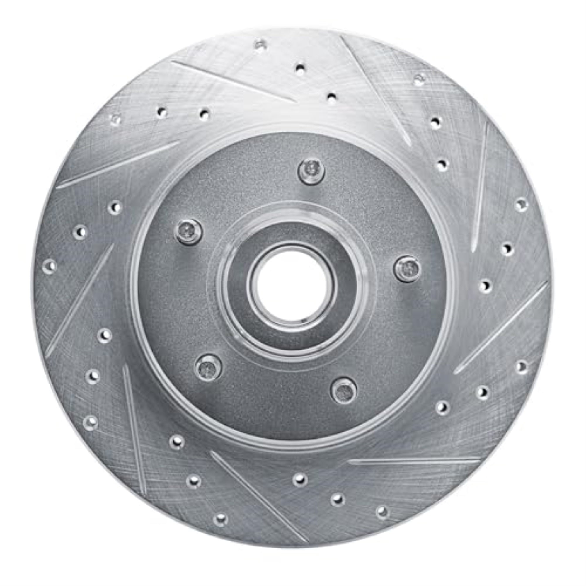 R1 Concepts Brake Rotor Drilled And Slotted Silver Edz-56005R