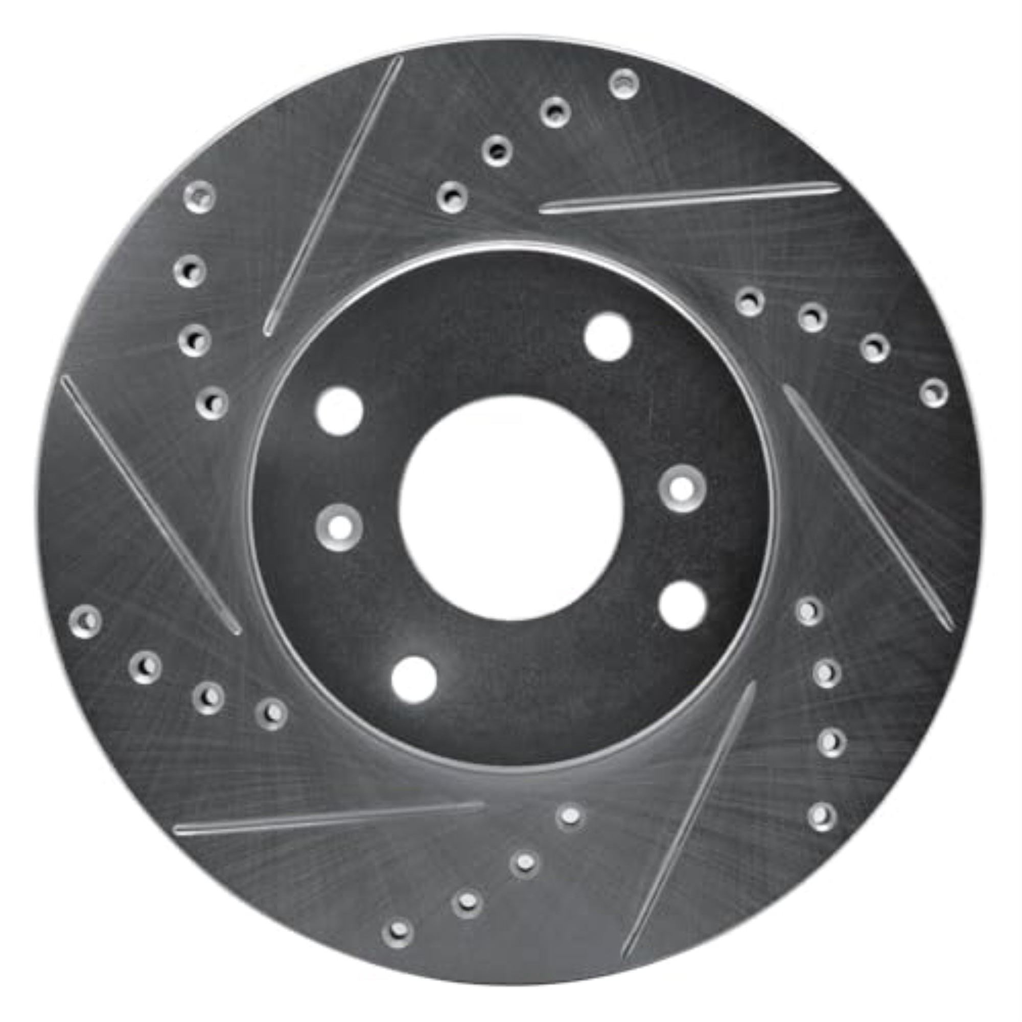 R1 Concepts Brake Rotor Drilled And Slotted Silver Edz-58010L