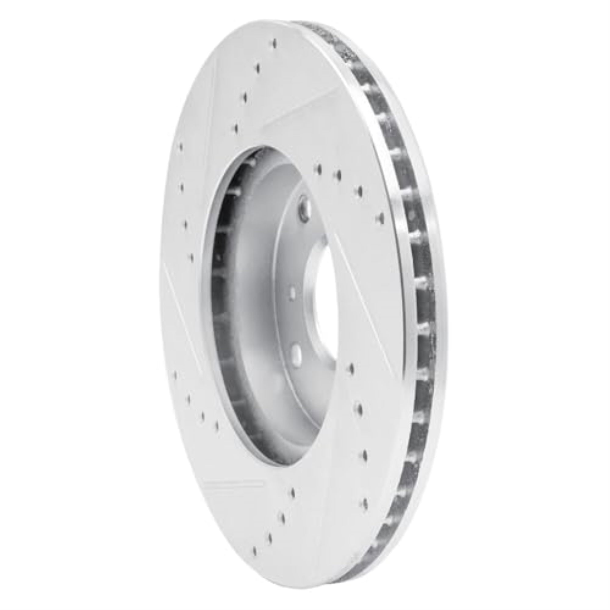 R1 Concepts Brake Rotor Drilled And Slotted Silver Edz-58010R