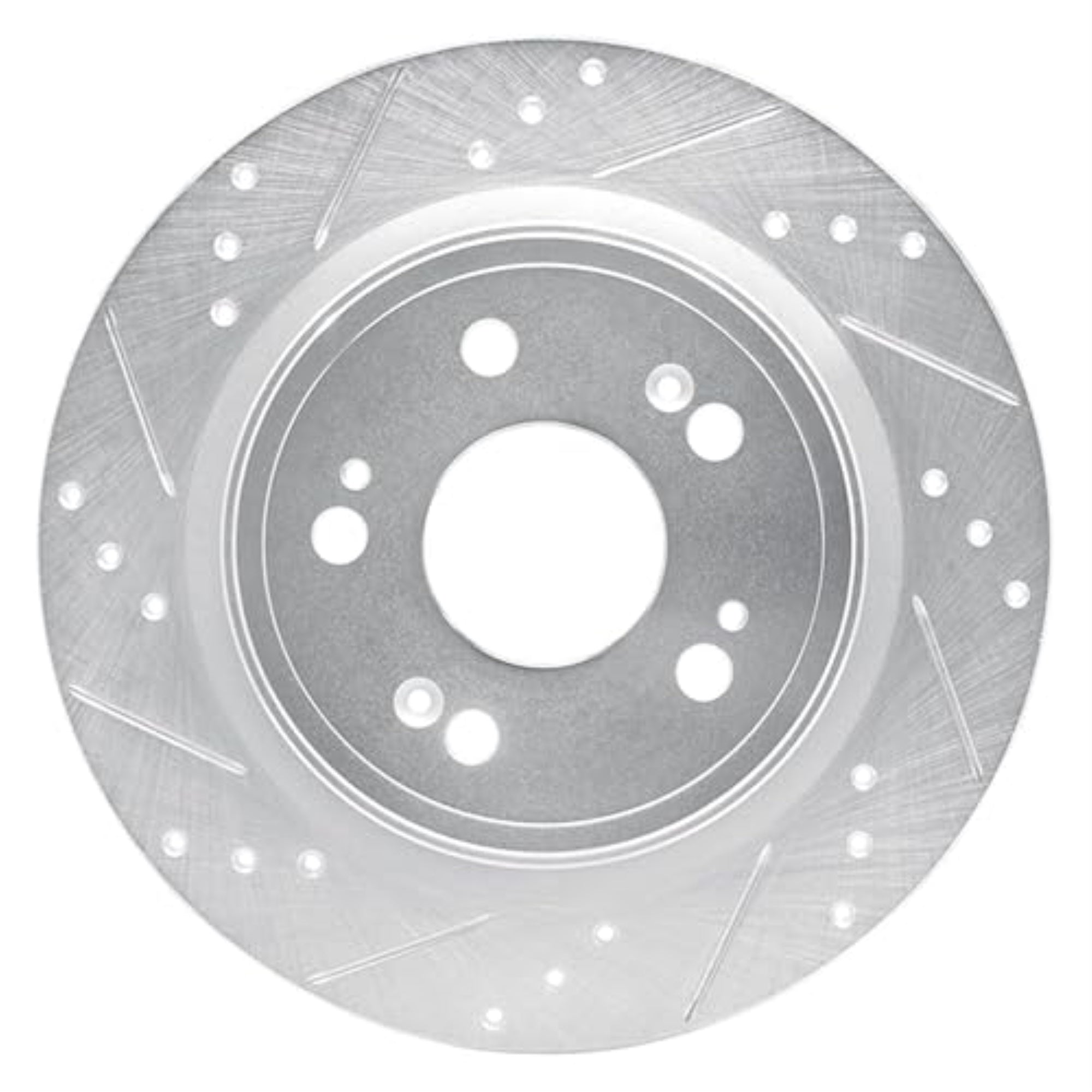 R1 Concepts Brake Rotor Drilled And Slotted Silver Edz-58024L