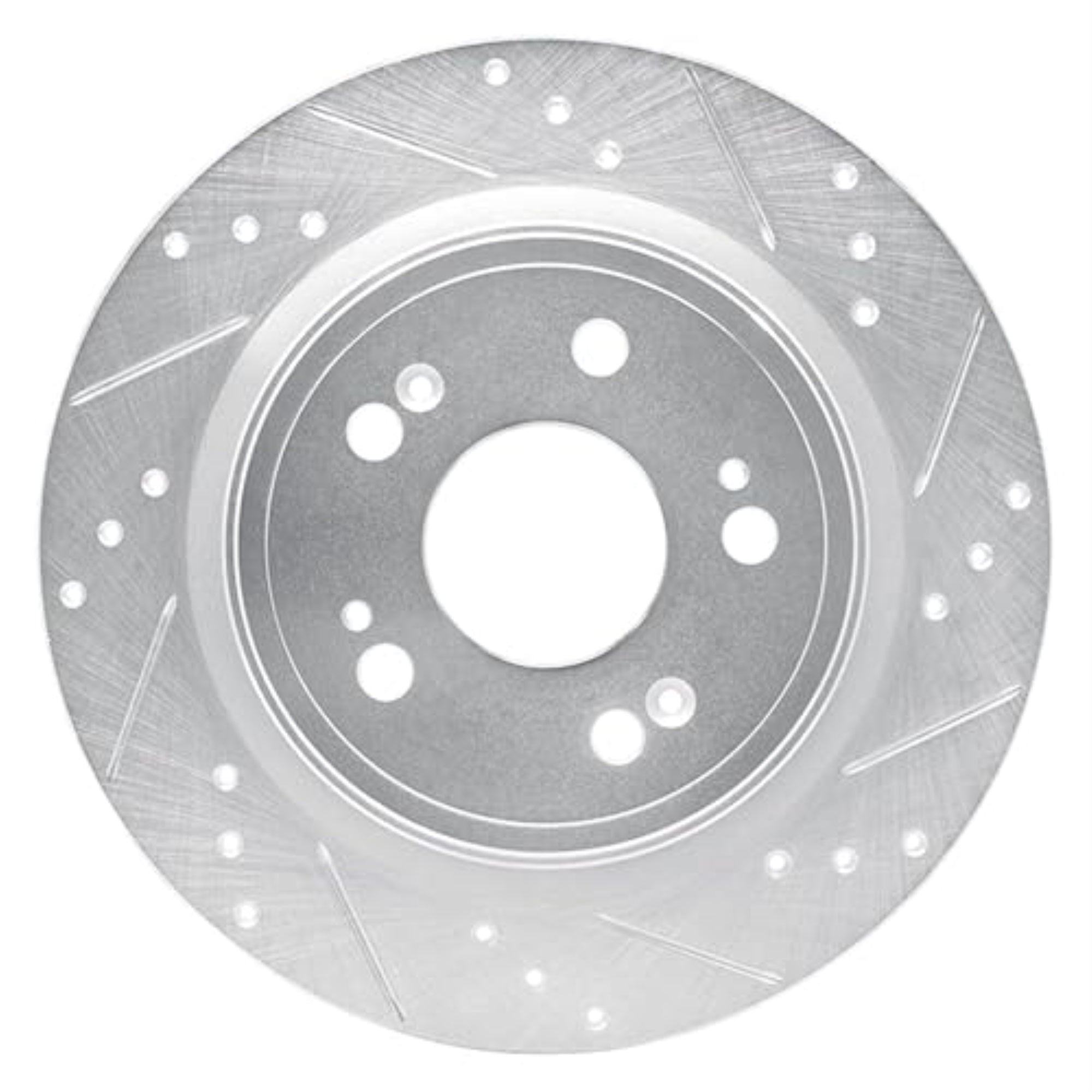 R1 Concepts Brake Rotor Drilled And Slotted Silver Edz-58024R