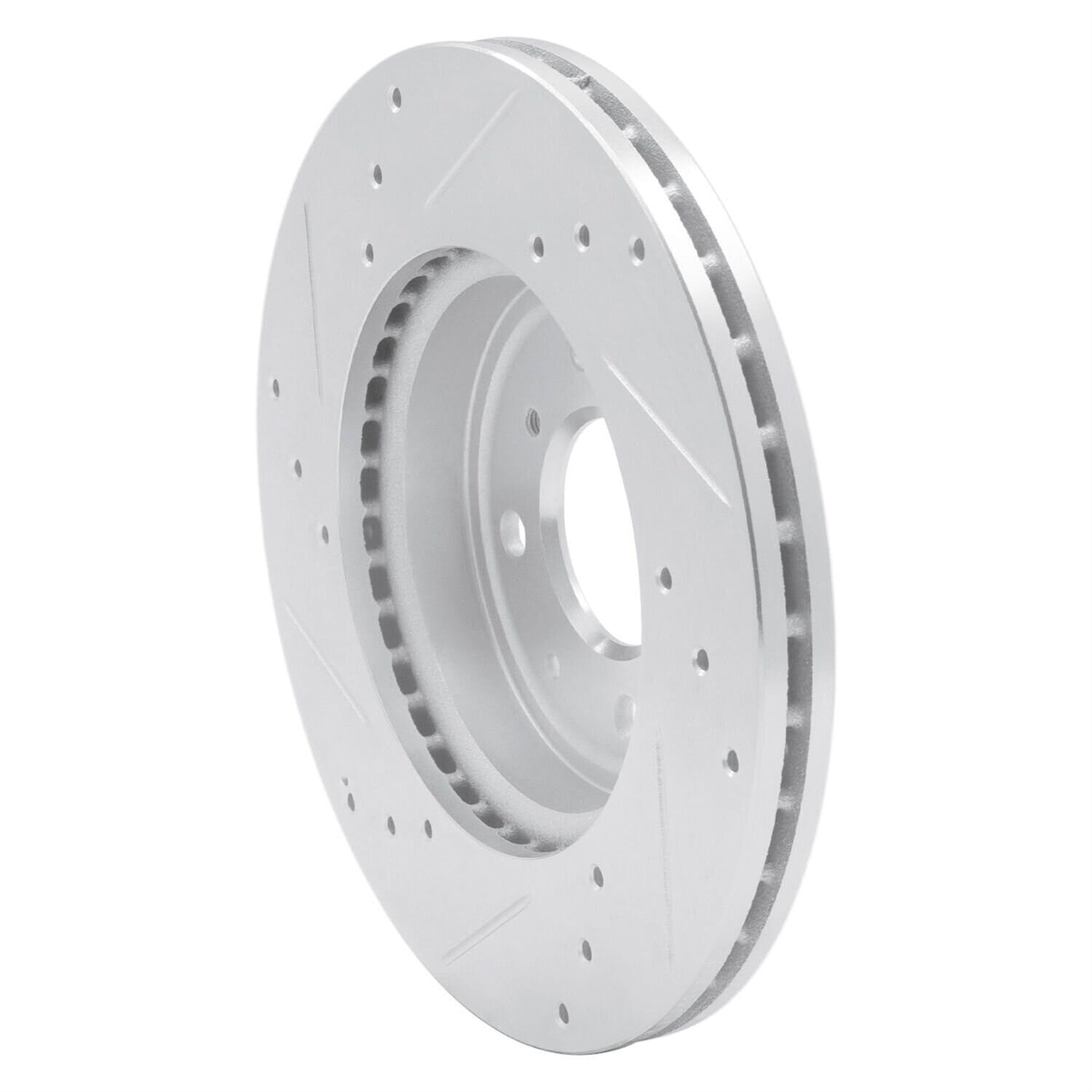 R1 Concepts Brake Rotor Drilled And Slotted Silver Edz-59038R
