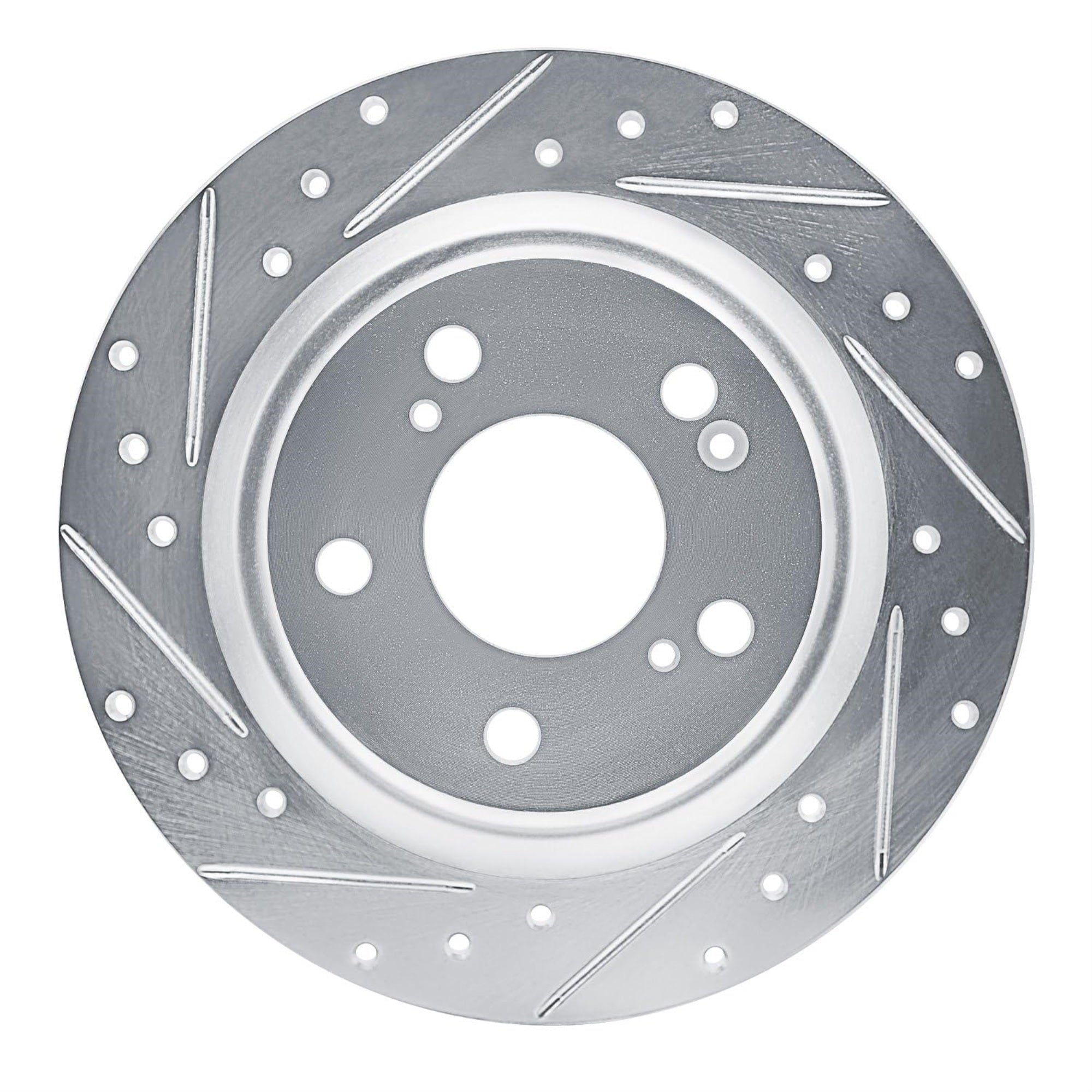 R1 Concepts Brake Rotor Drilled And Slotted Silver Edz-59067L