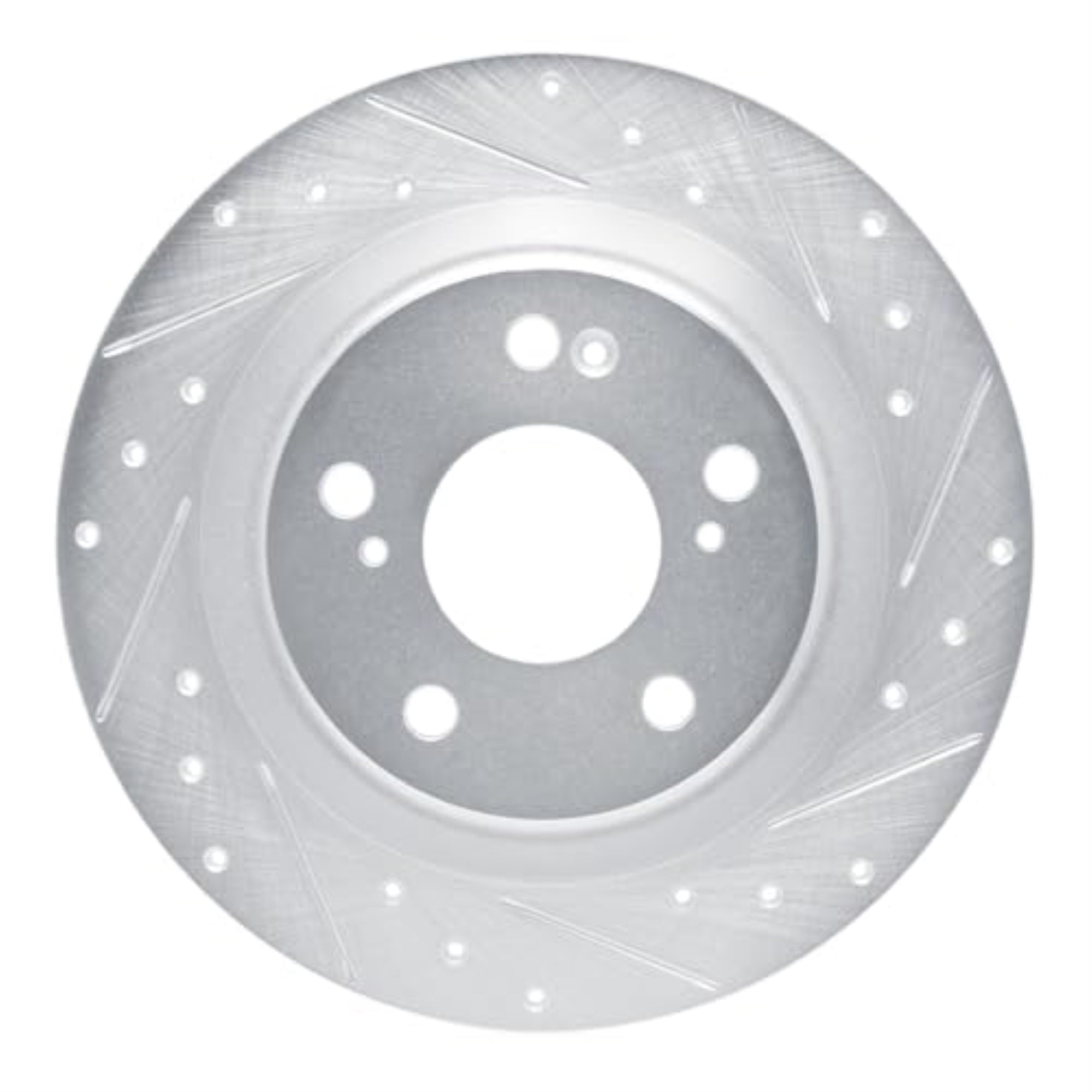 R1 Concepts Brake Rotor Drilled And Slotted Silver Edz-59067R