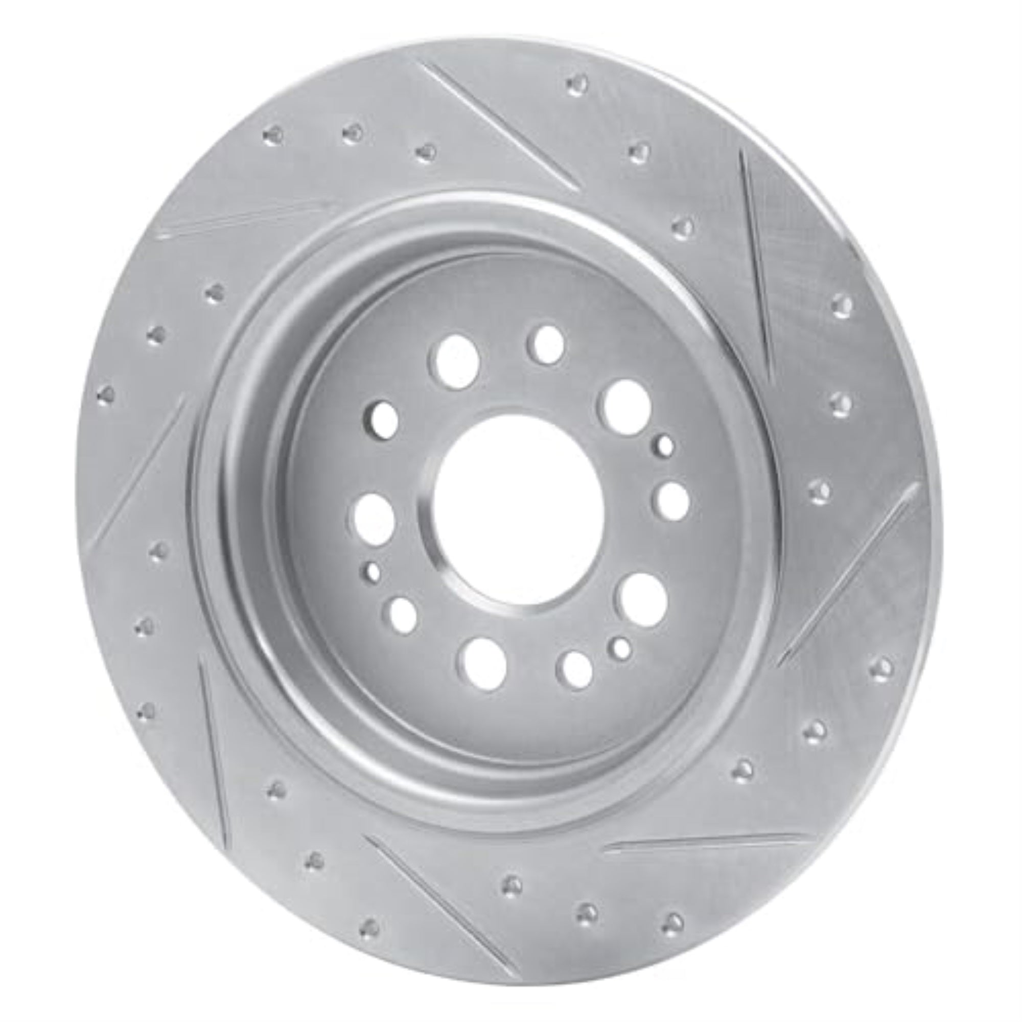 R1 Concepts Brake Rotor Drilled And Slotted Silver Edz-59070L