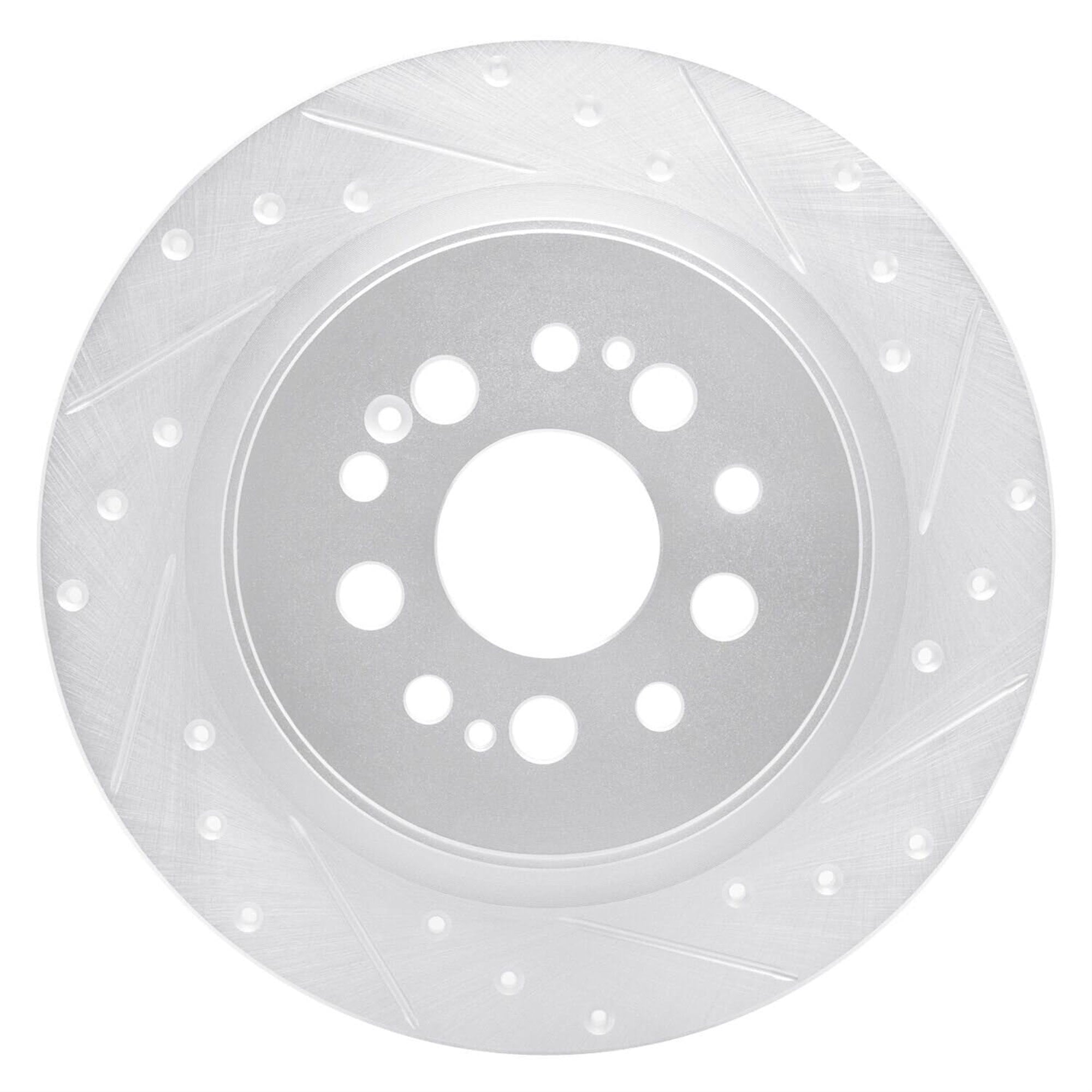 R1 Concepts Brake Rotor Drilled And Slotted Silver Edz-59070R