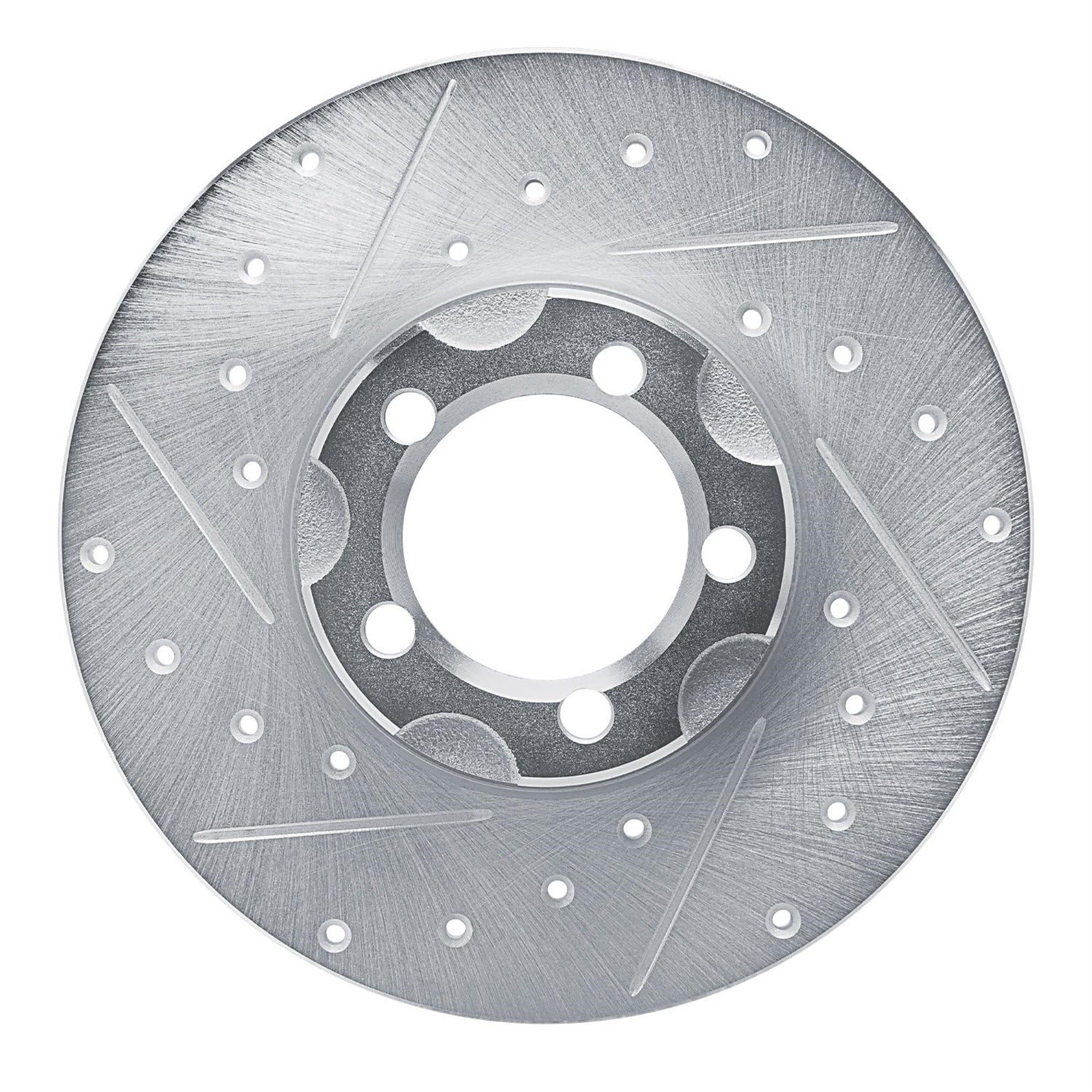 R1 Concepts Brake Rotor Drilled And Slotted Silver Edz-63001L