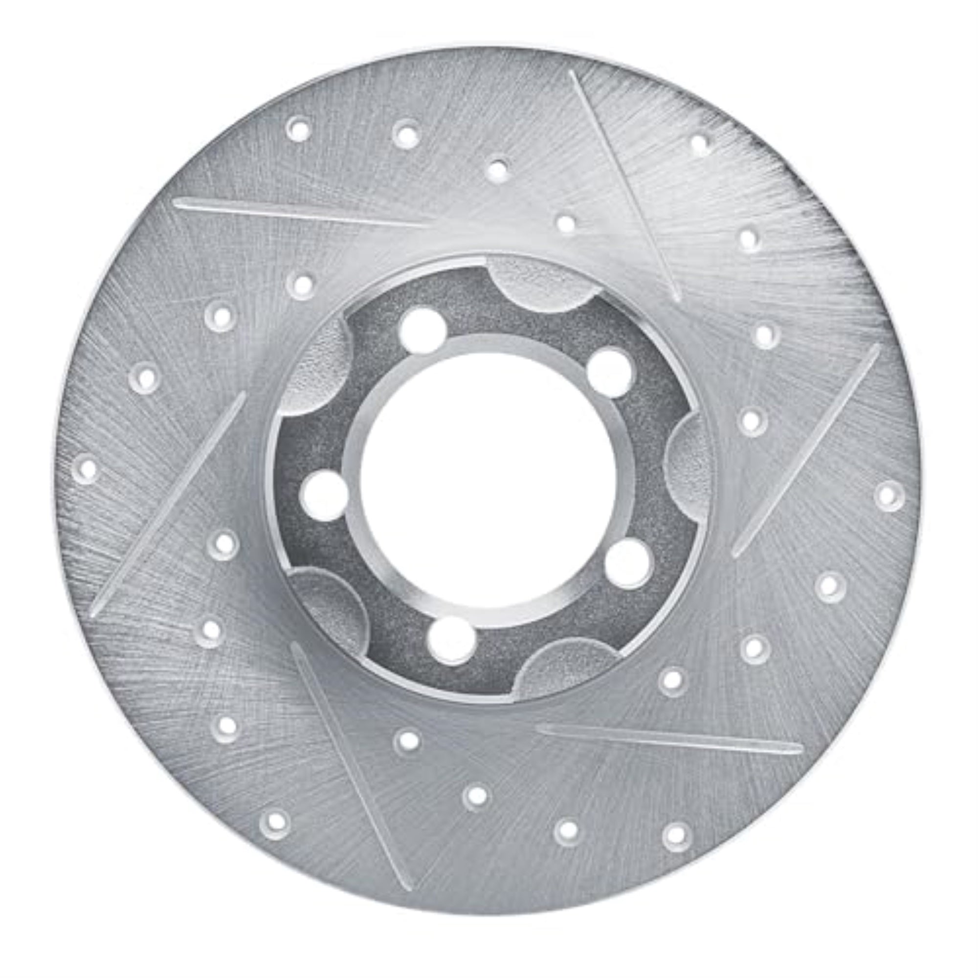 R1 Concepts Brake Rotor Drilled And Slotted Silver Edz-63001R
